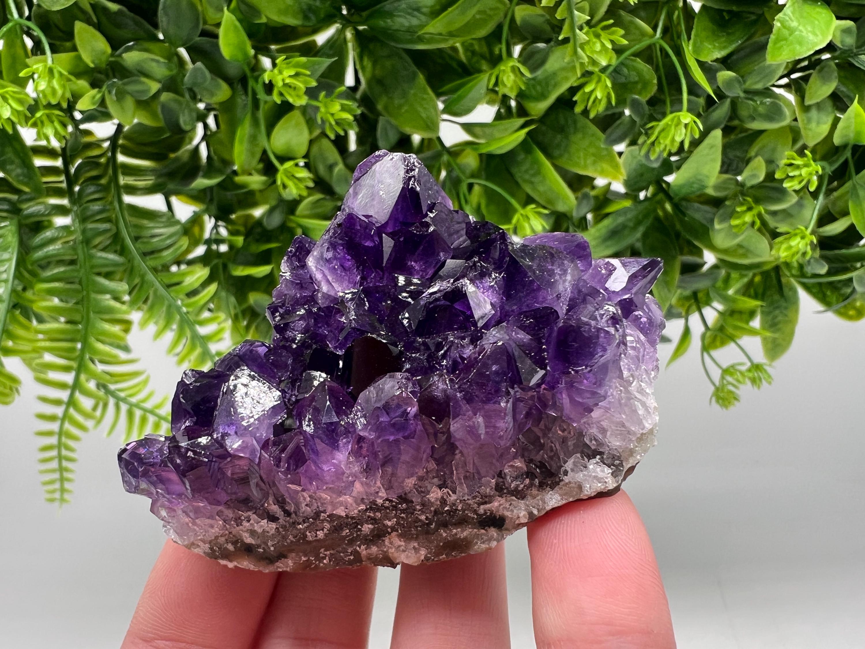 Uruguay Amethyst Crystal: Purple Quartz Home Decor, Energy Stone
