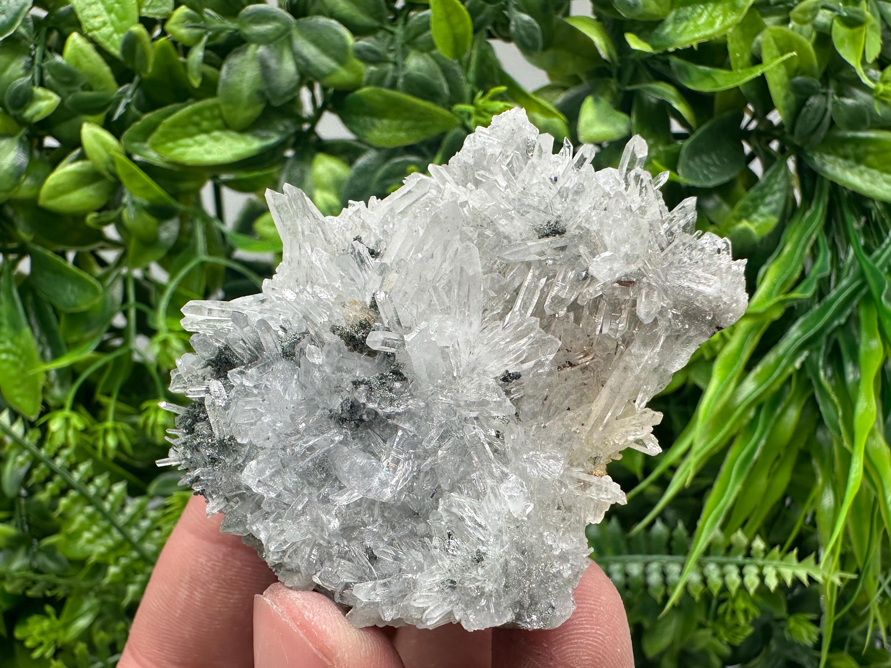 Transparent Quartz on Chlorite Matrix, Bulgarian Mineral Specimen