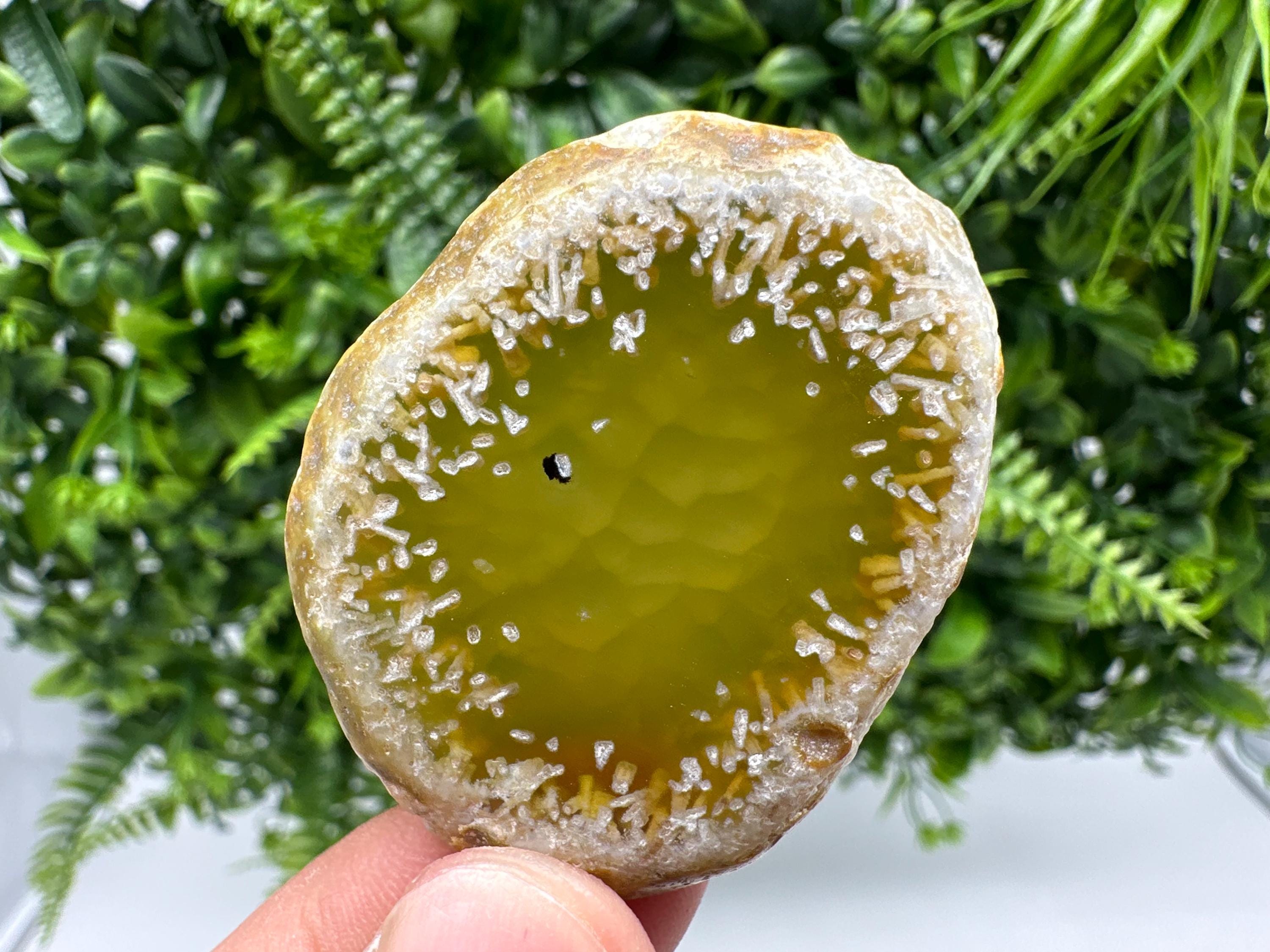 Agate Slice: Spiritual Healing Crystal Coaster Ornament
