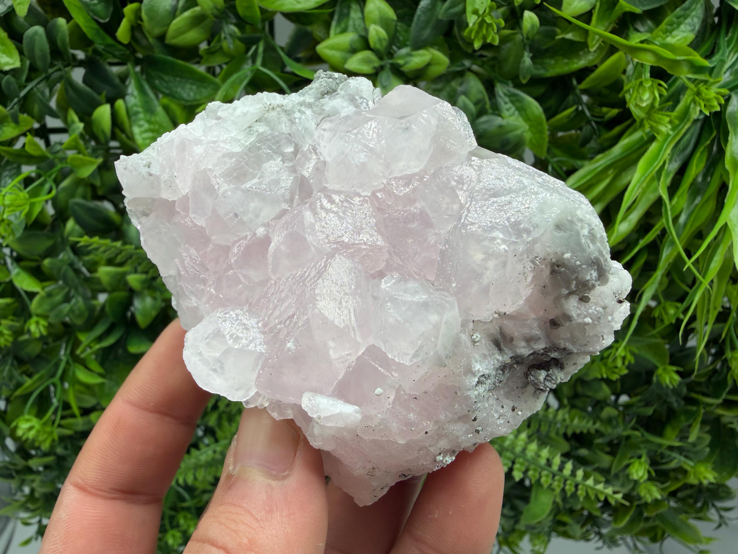 UV Reactive Mangano Calcite Crystal, Androvo Mine Bulgaria