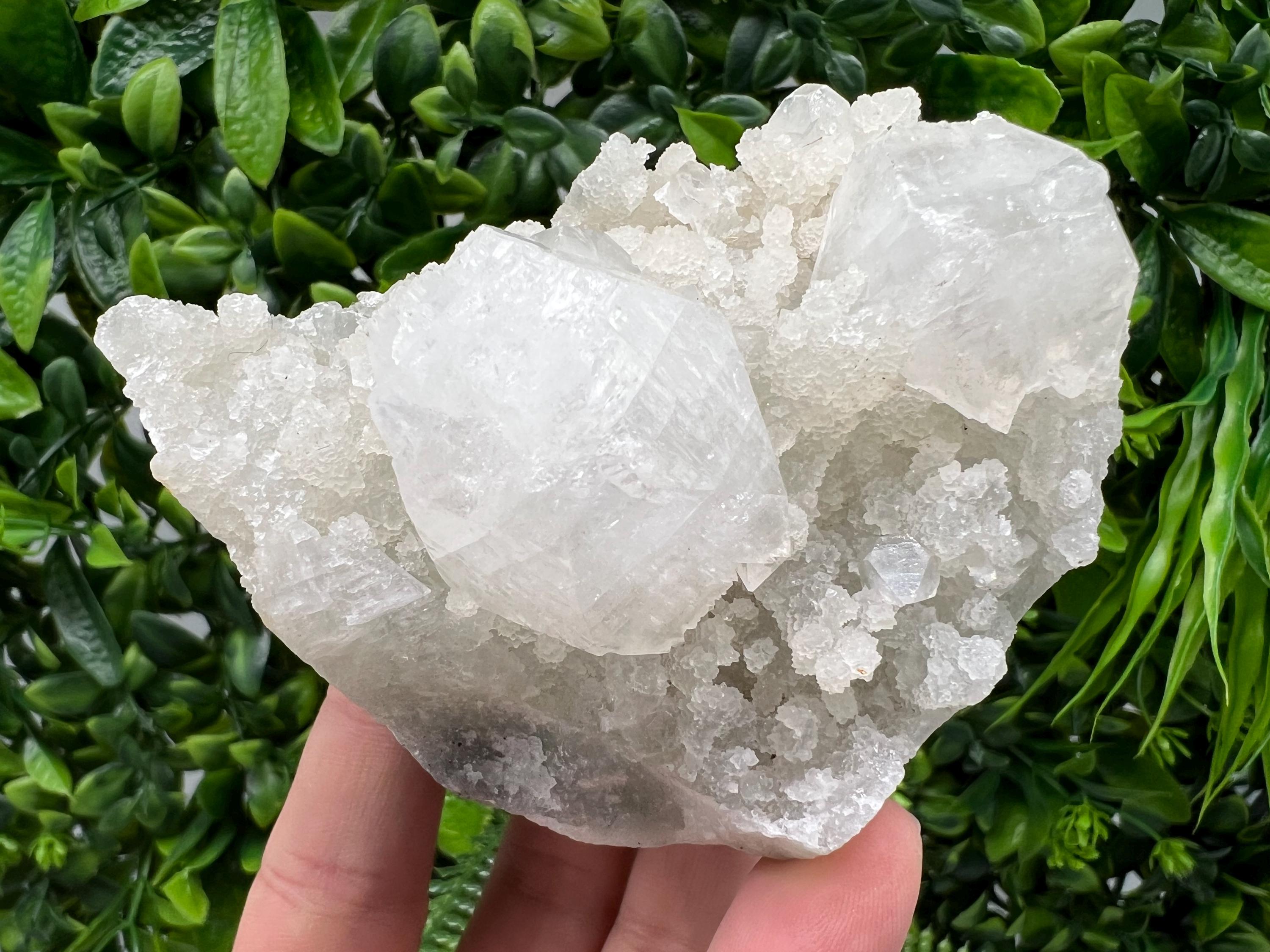 Natural Apophyllite Crystal Cluster, Indian Mineral Specimen, Home Decor