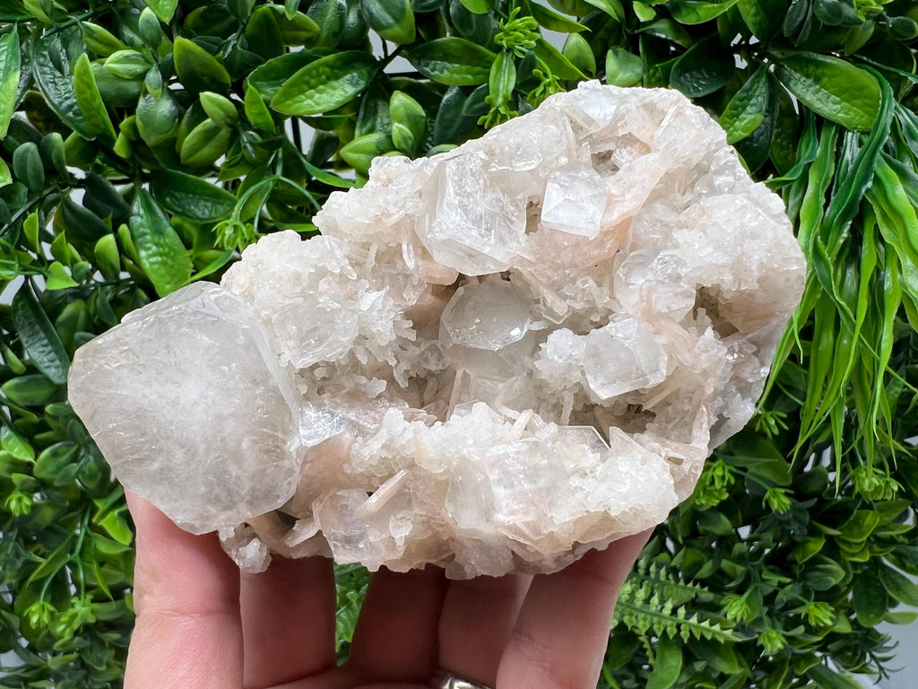 Apophyllite Stilbite on Chalcedony, Natural Mineral Specimen, India