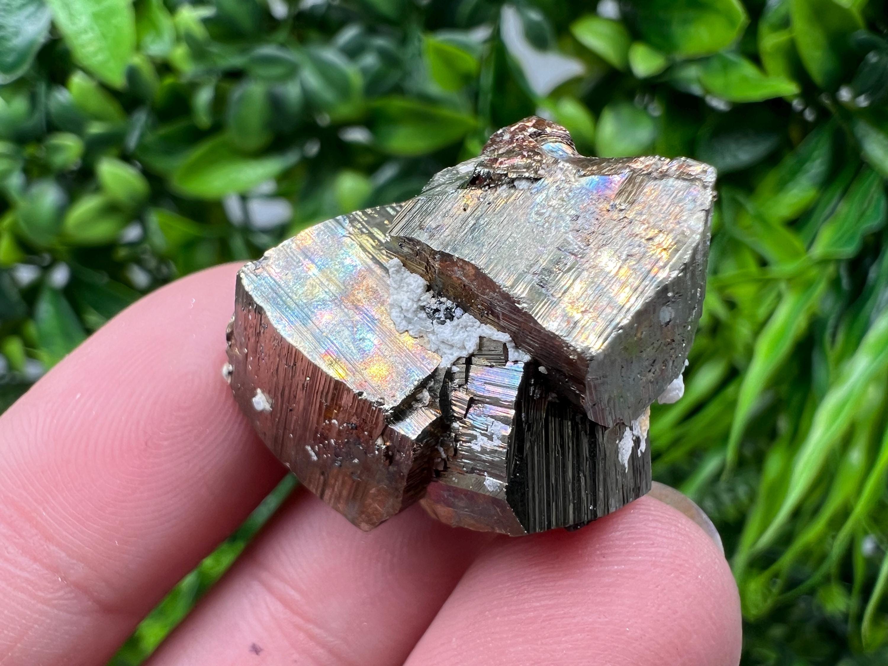 Wonderful Rainbow Pyrite whit Calcite,natural minerals souvenir Crystal,collection stone,rare minerals,home decor,Borieva Bulgaria
