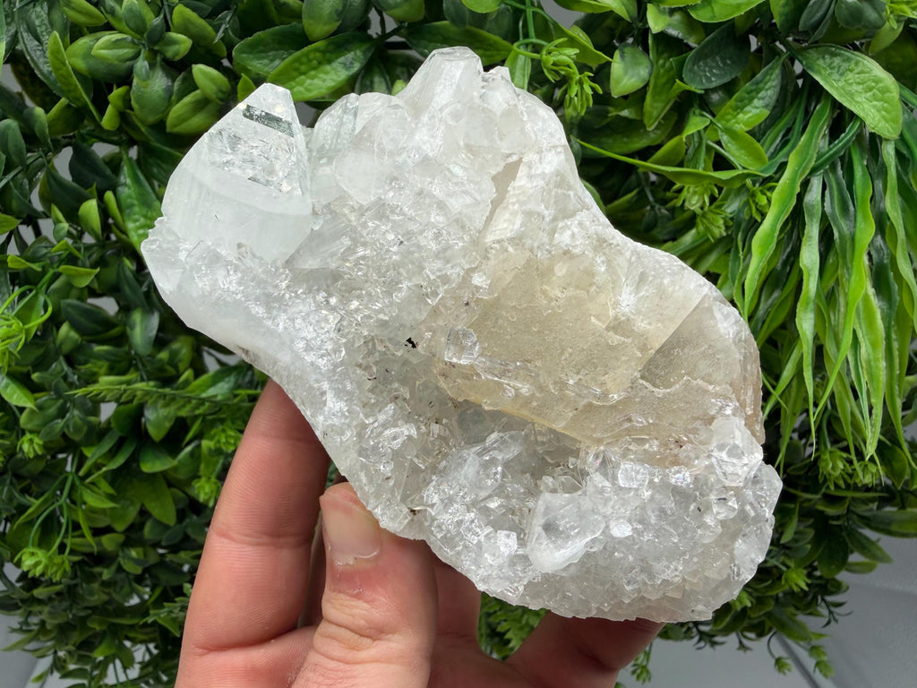 Apophyllite on Chalcedony Specimen, India Minerals, Crystal Collection