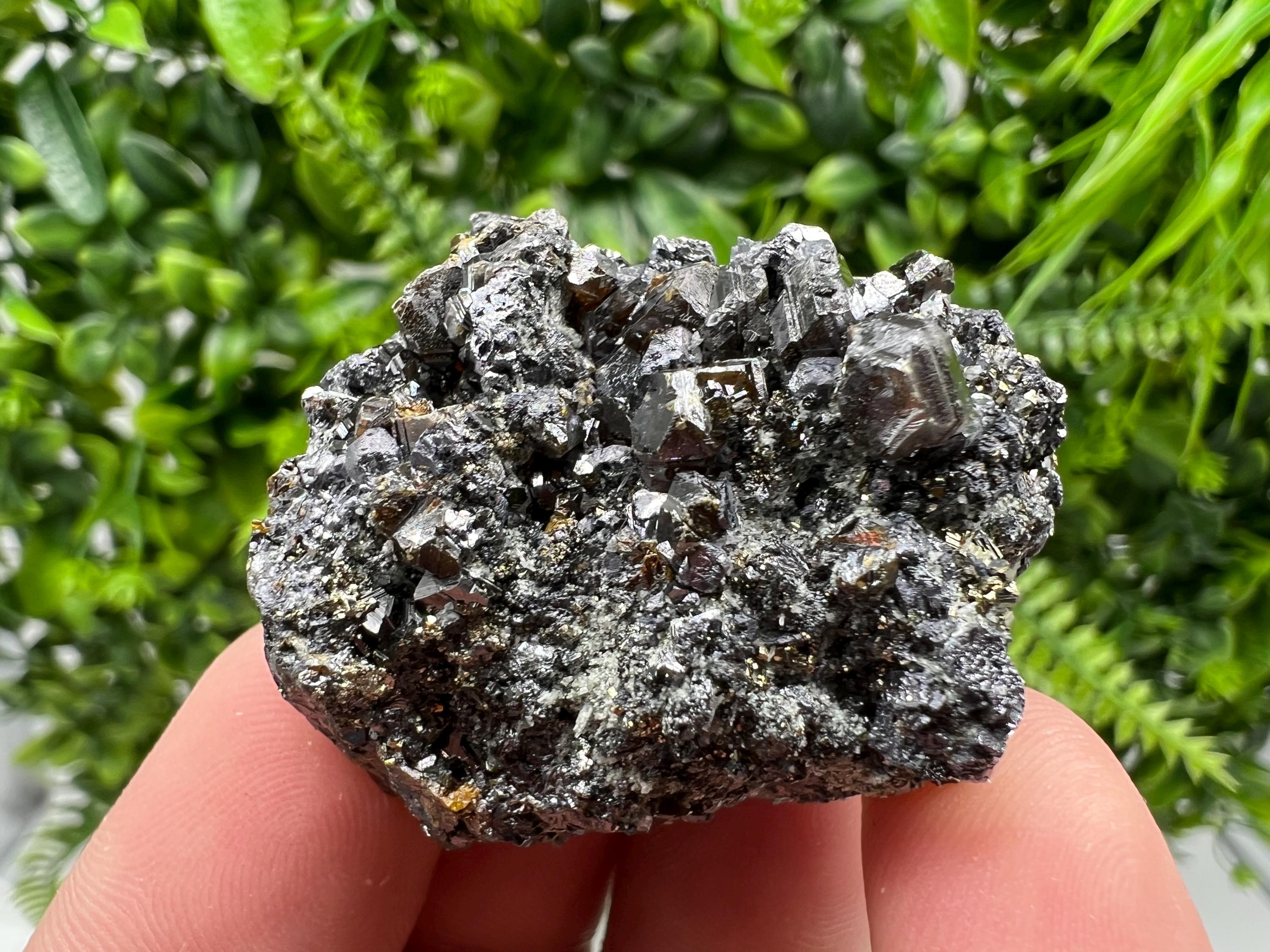 Stunning,RARE red/yellow Sphalerite,Marmarite on Galena,Quartz,from Borieva mine,Bulgaria,natural,collectible mineral specimen,home decor