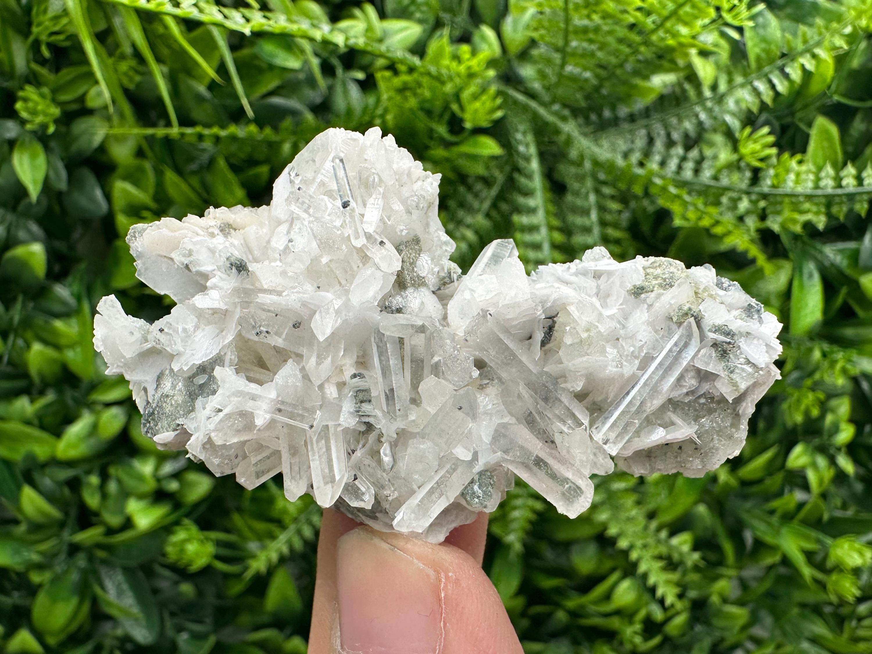 Calcite Quartz with Epidote on Matrix, Borieva Mine Bulgaria