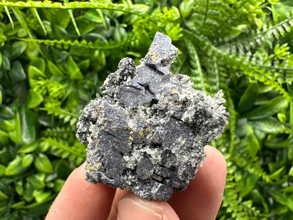 Pyrite on Galena with Quartz, Borieva Mine Mineral Specimen