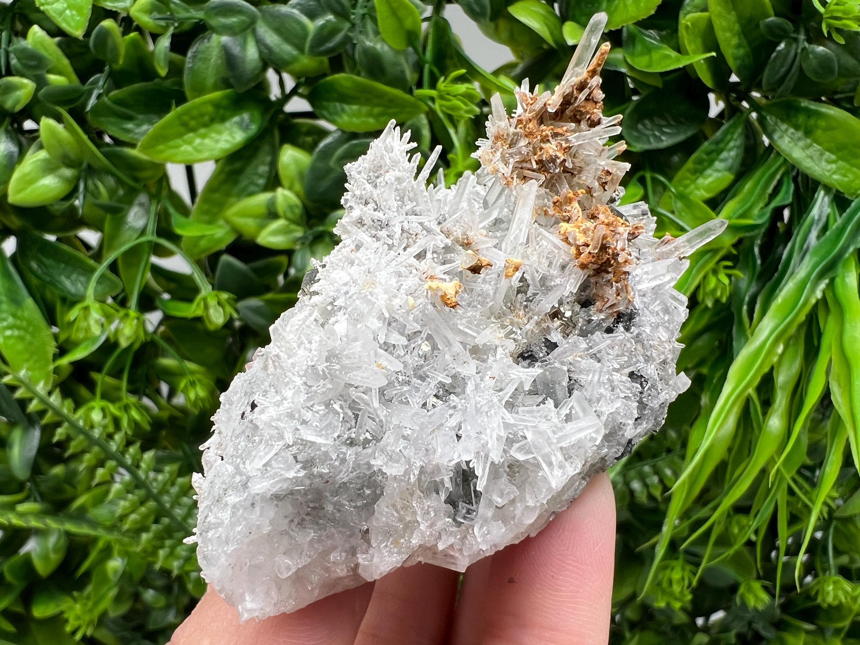 Green Quartz Specimen: Chlorite and Sphalerite Inclusions, Madan Bulgaria