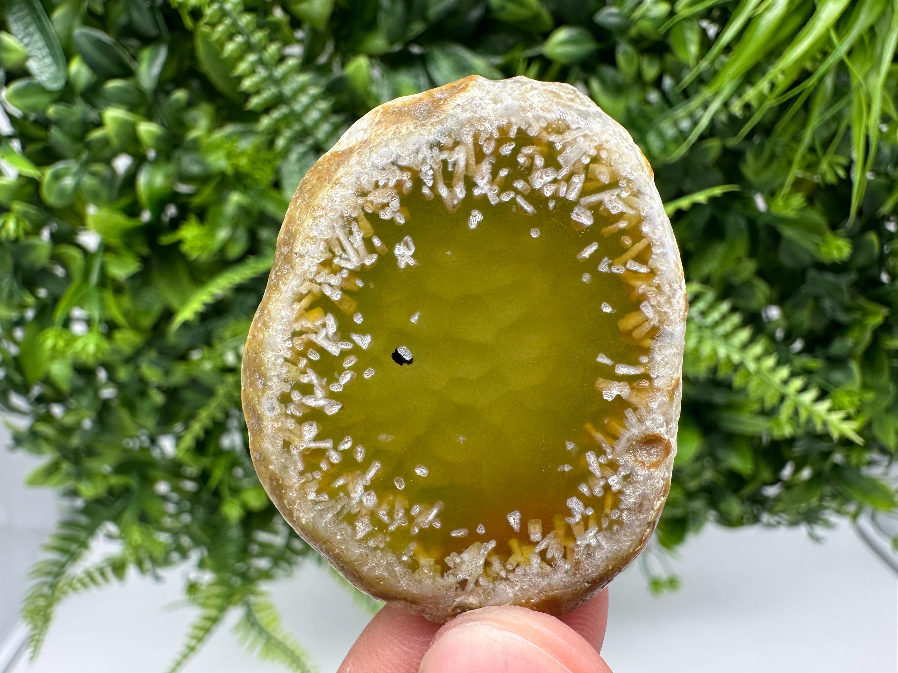 Agate Slice: Spiritual Healing Crystal Coaster Ornament