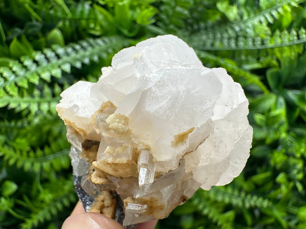 Krushev Dol Calcite on Quartz, Bulgaria Mineral Specimen