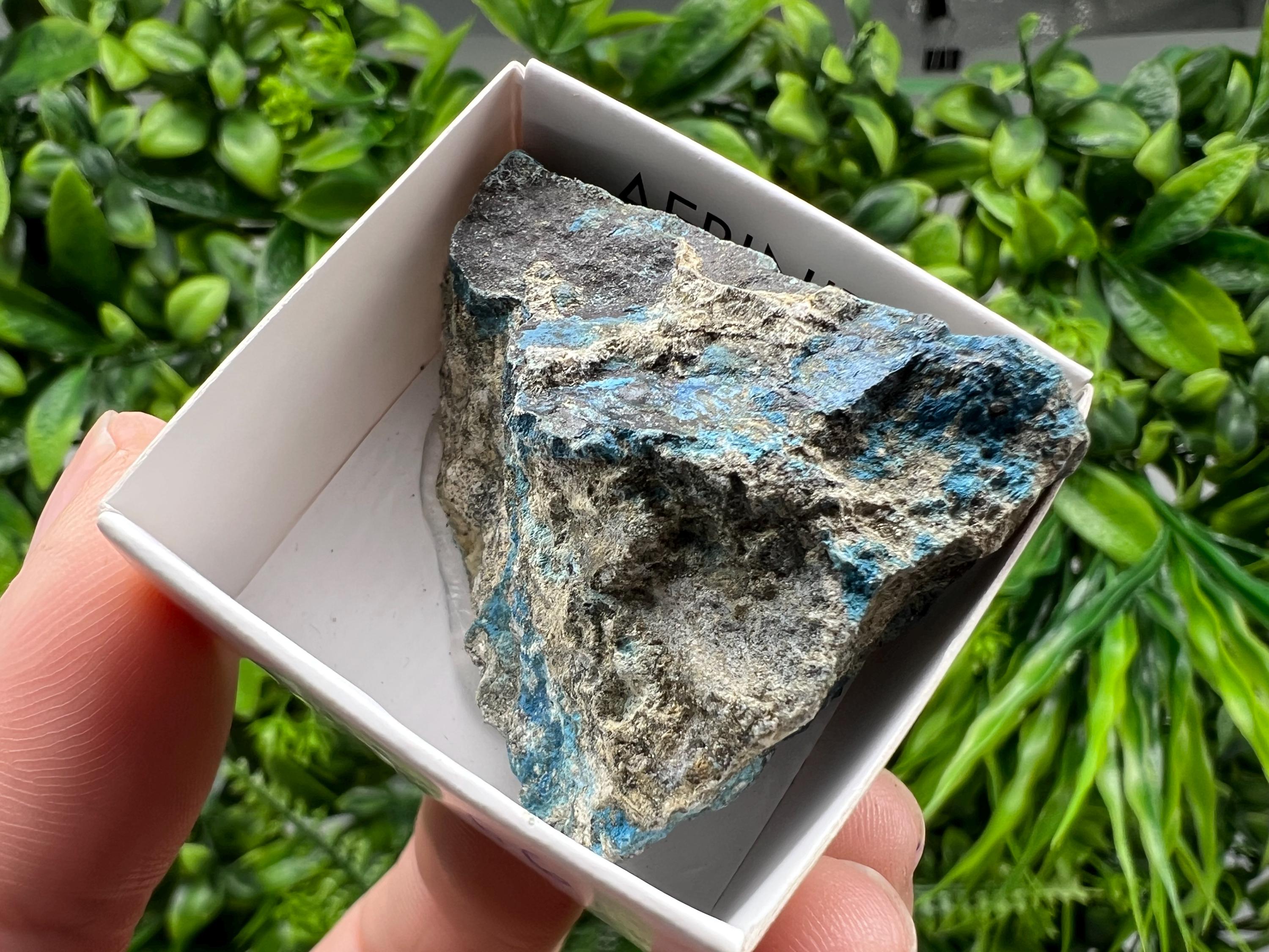 Rare Raw Aerinite Specimen: Lleida Spain Mineral Collection (4.5/4 CM)