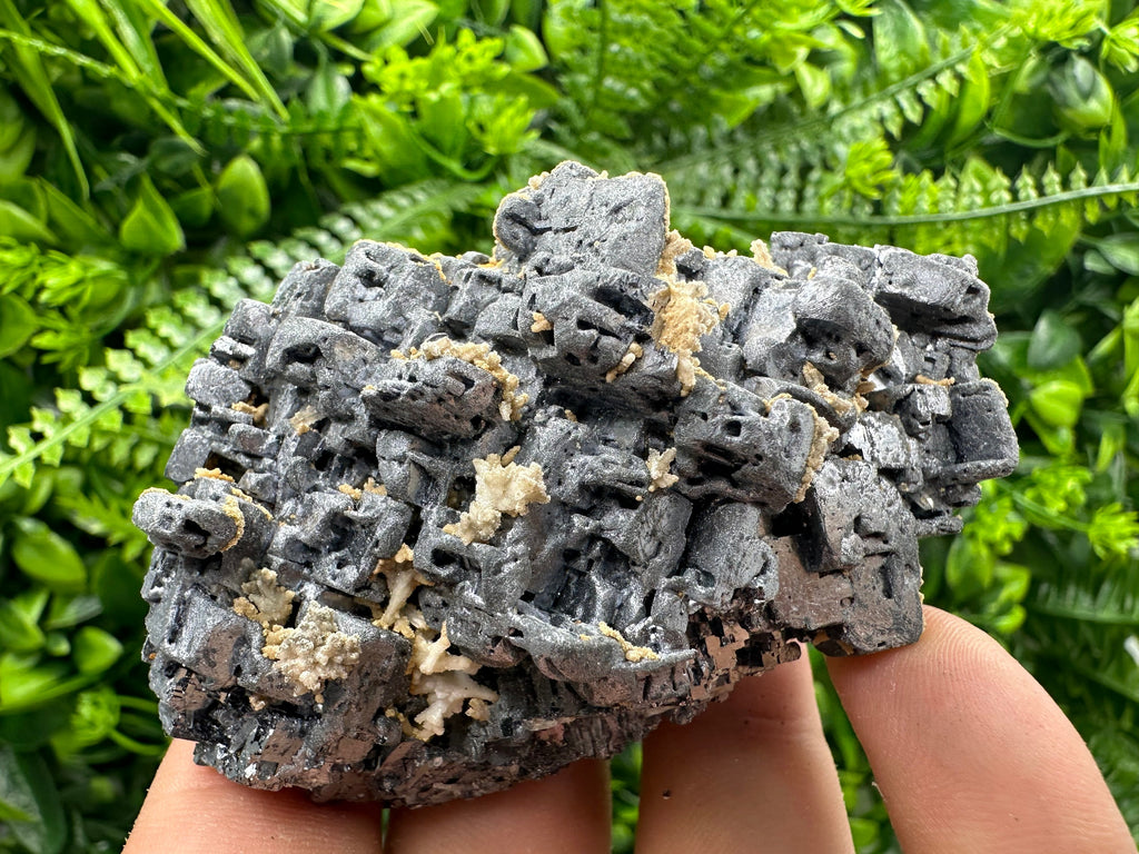 Rare Skeleton Galena Cluster: Natural Crystal Mineral Souvenir