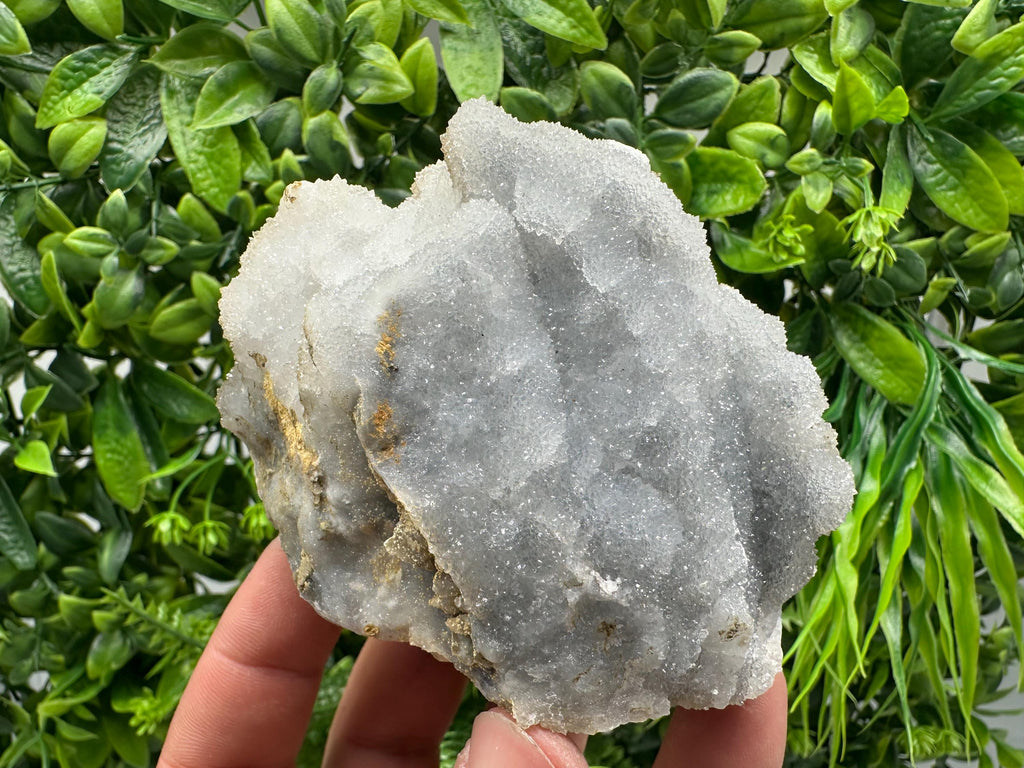 Blue Chalcedony Quartz with Chlorite Inclusions, Bulgarian Crystal Mineral