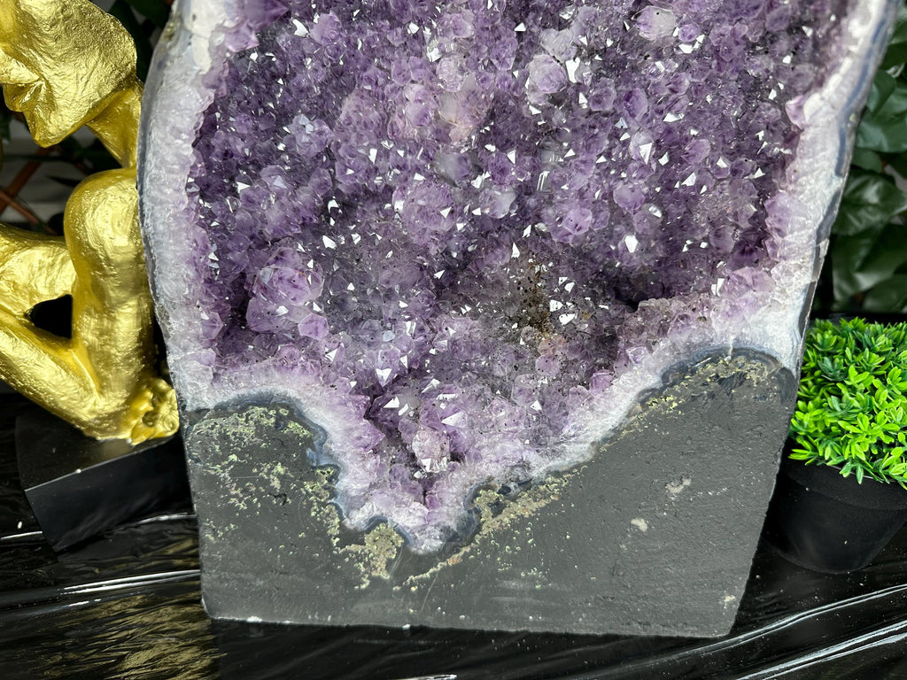 Large Amethyst Geode, Brazil Mineral Specimen, Purple Quartz