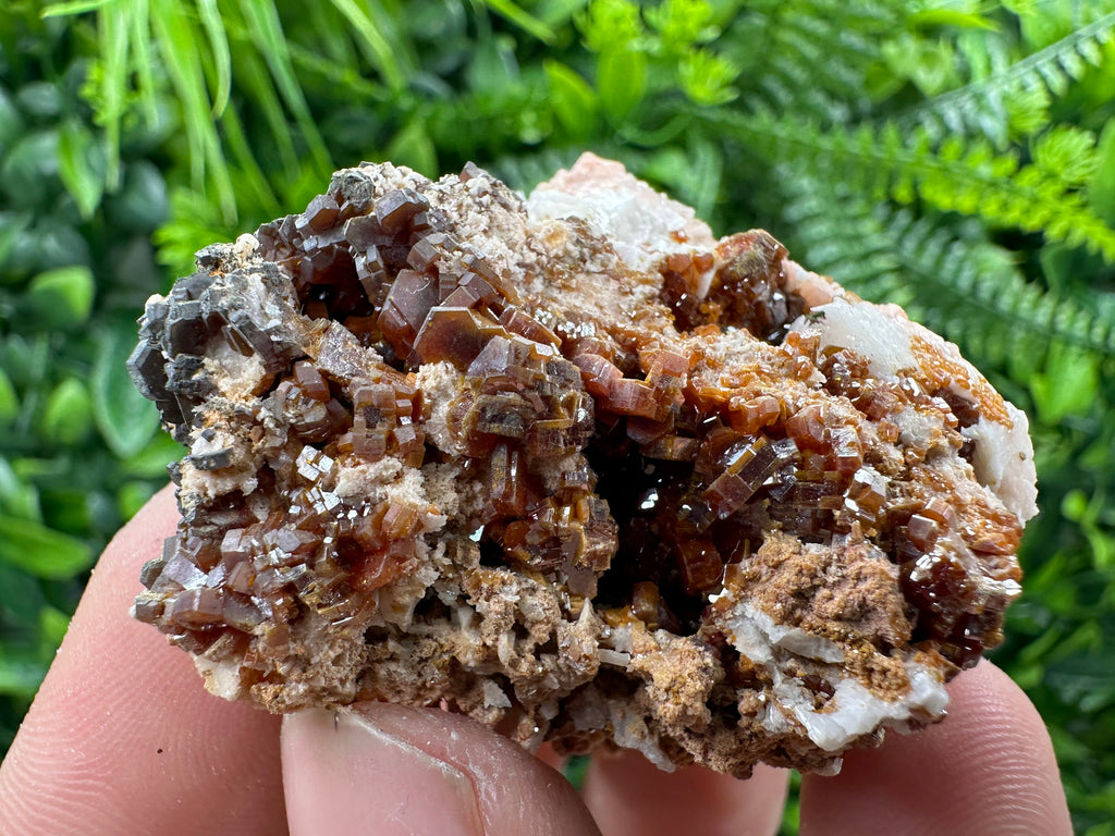 Red Vanadinite Crystal Cluster on Matrix, Morocco Specimen