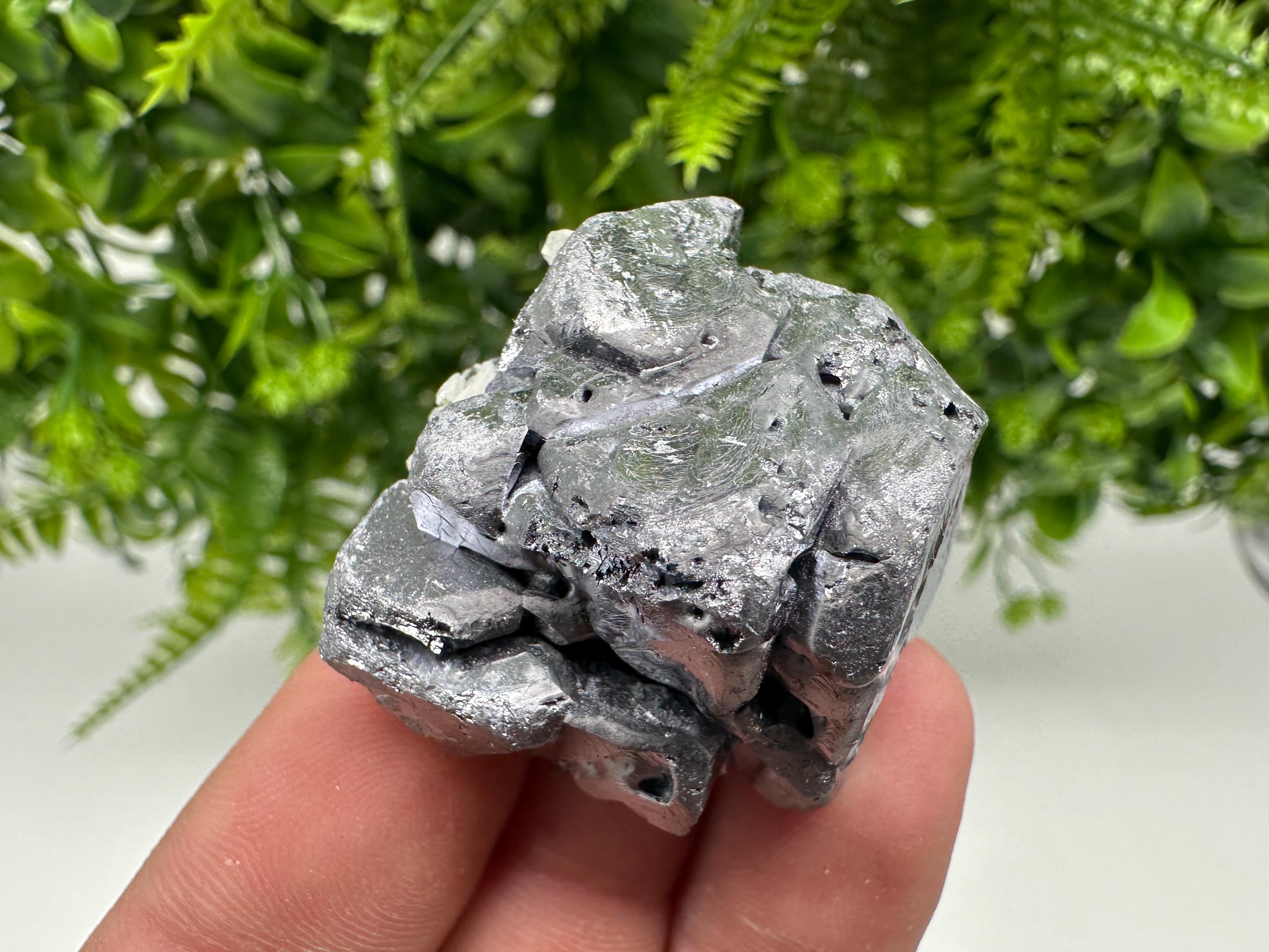 Skeletal Galena on Quartz, Borieva Mine Mineral Specimen