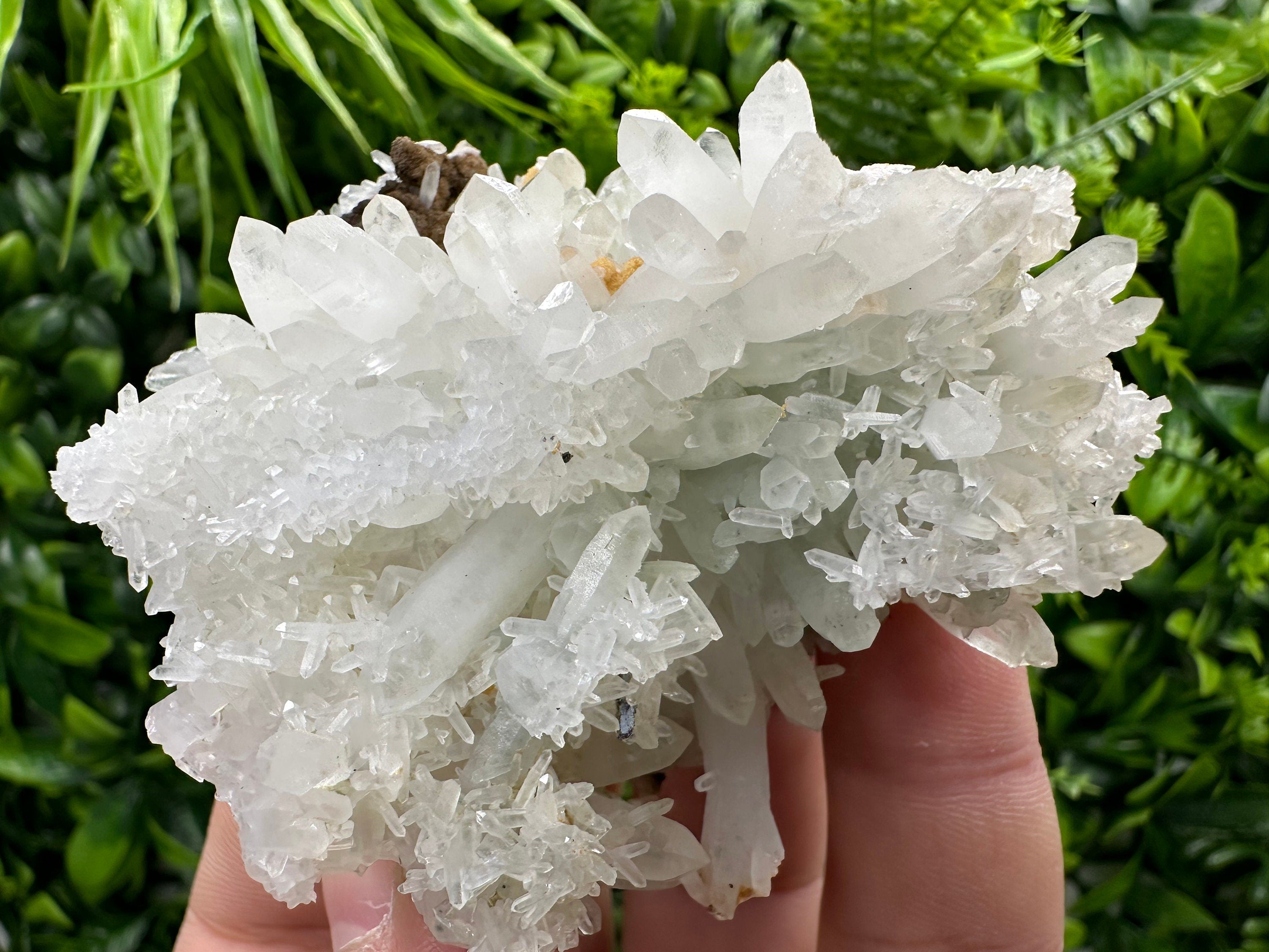 Quartz with Chlorite, Rhodochrosite and Siderite: Natural Crystal Home Decor