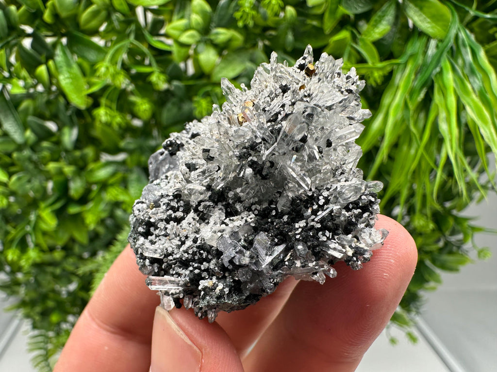 Lovely Galena on Quartz whit Calcite,Pyrite from Borieva mine,Madan,Bulgaria,Natural,Collection minral specimen,crystal,Metaphysical,Geology