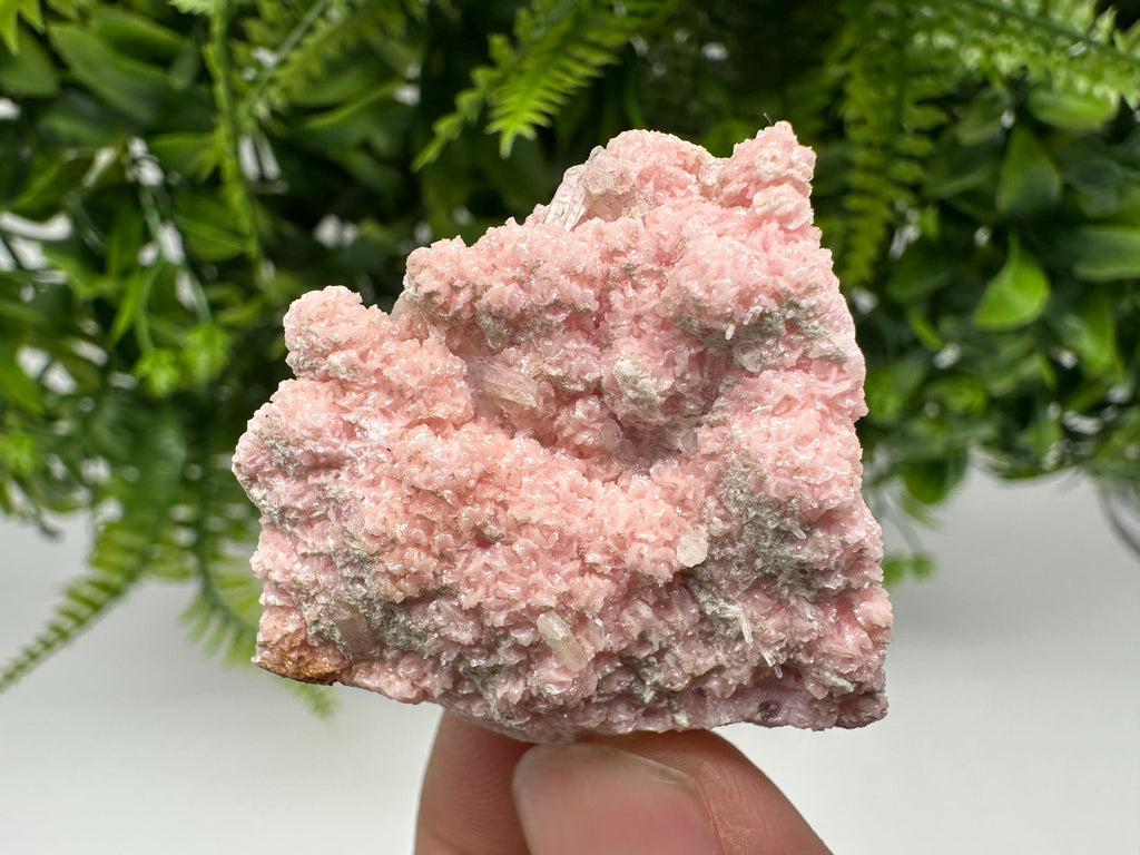 Rhodochrosite on Quartz, Starnica Mine, Bulgaria
