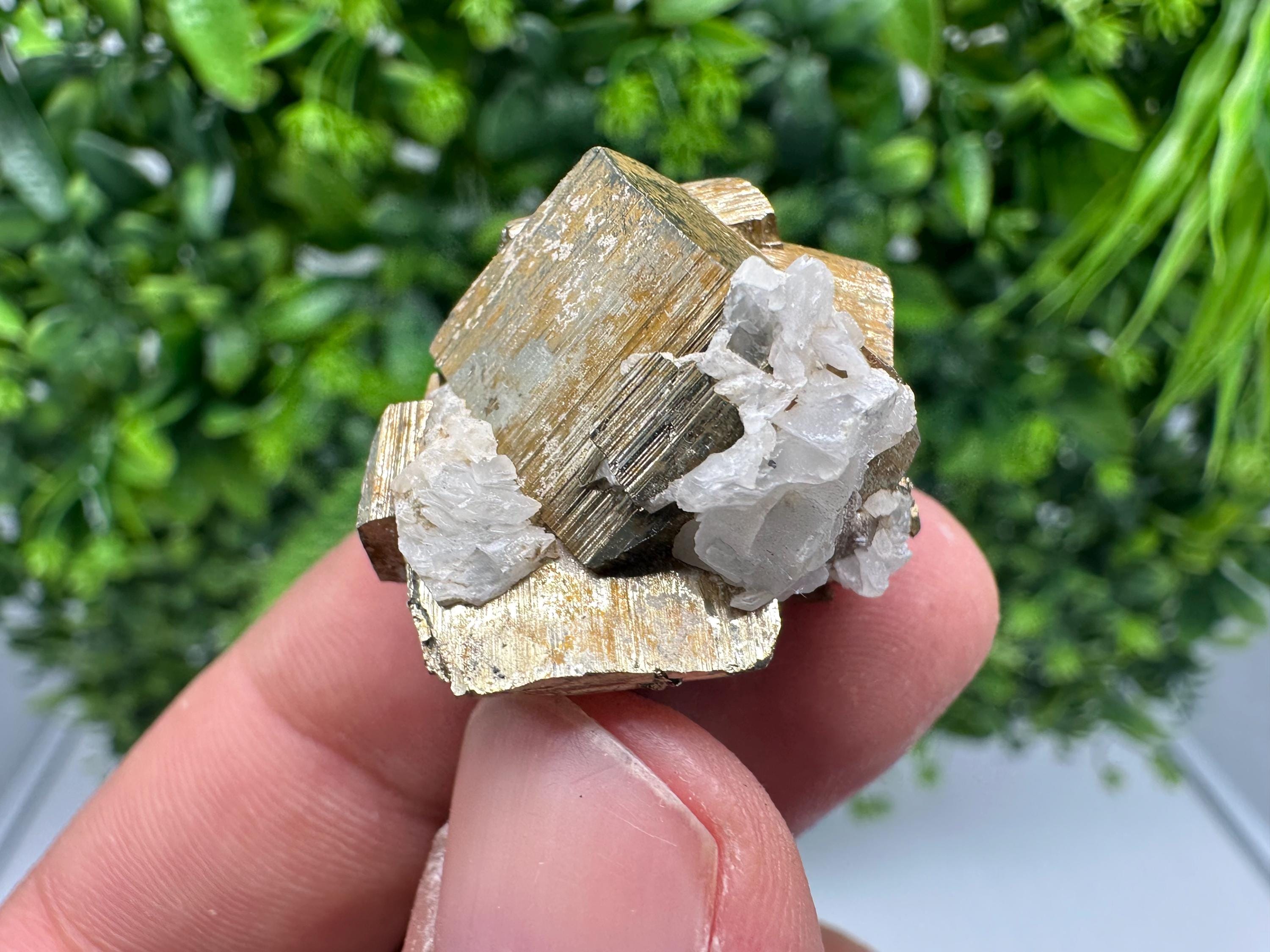 Wonderful Rainbow Pyrite whit Calcite,natural minerals souvenir Crystal,collection stone,rare minerals,home decor,Borieva Bulgaria
