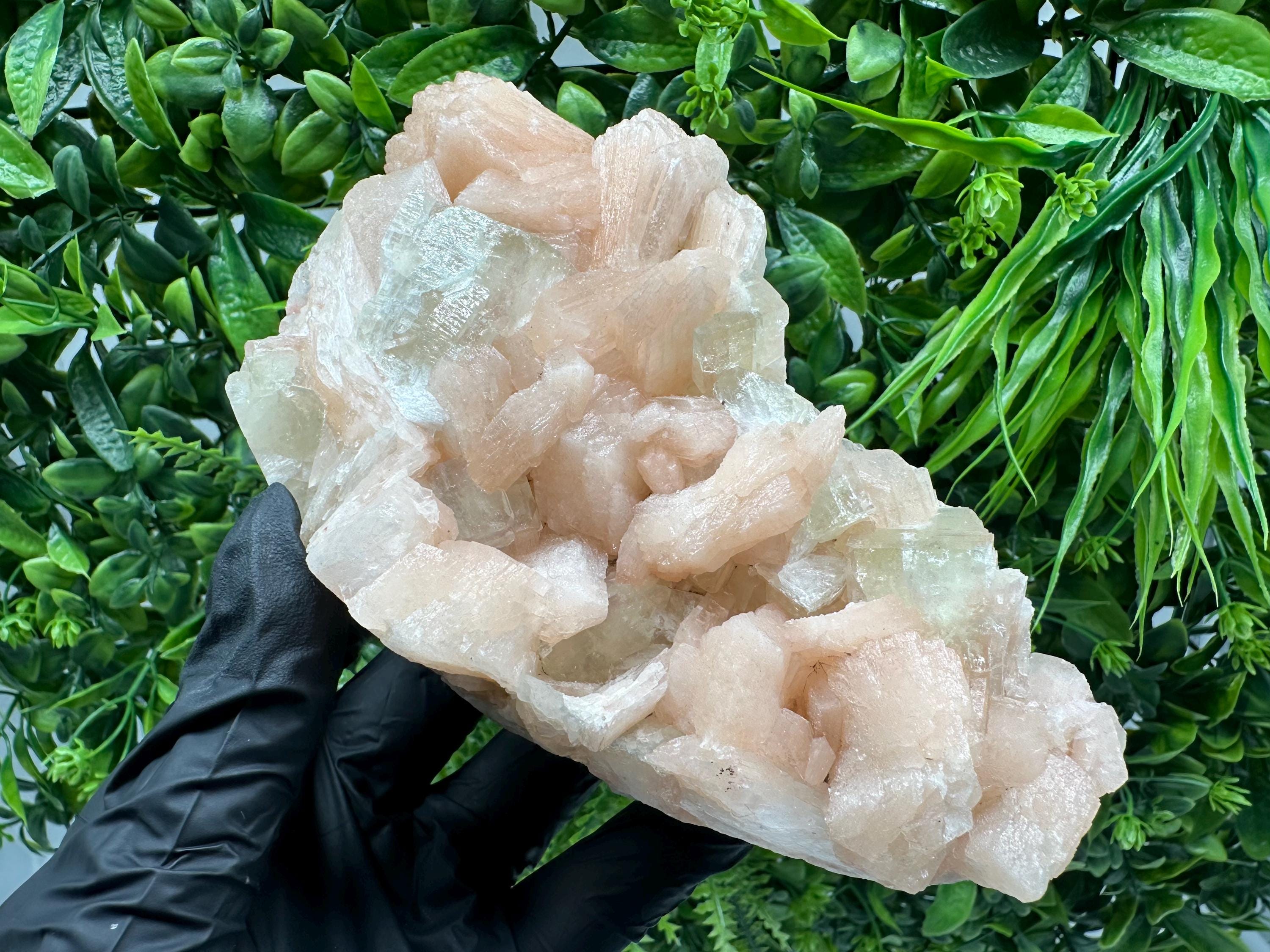 Apophyllite Stilbite on Chalcedony, Natural Mineral Specimen, India