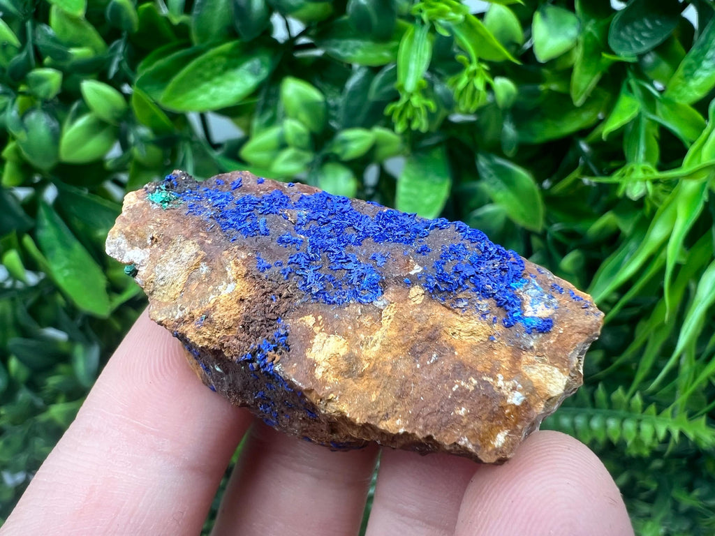 Azurite Malachite Mineral Specimen: Moroccan Blue-Green Crystal, Home Decor