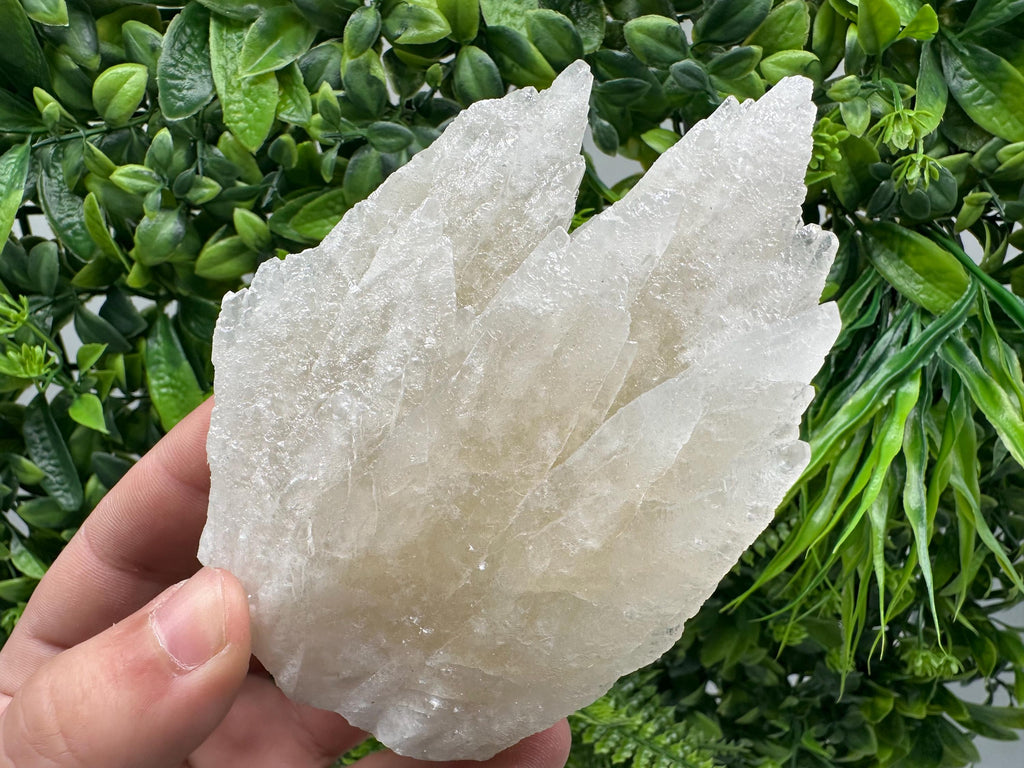 Calcite on Green Quartz: Djurcovo Mine, Bulgaria
