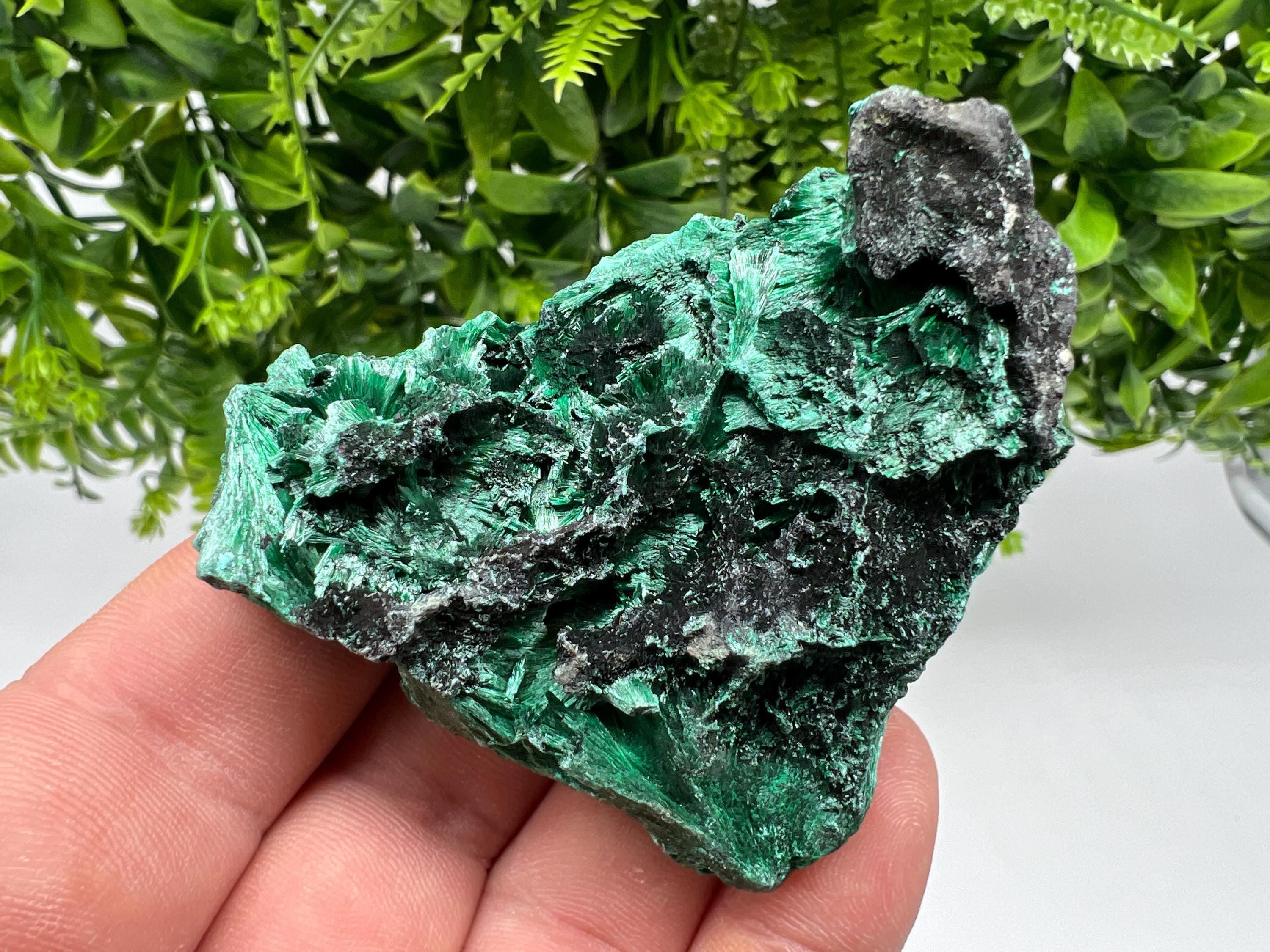 Polished Green Malachite Crystal Specimen from Congo