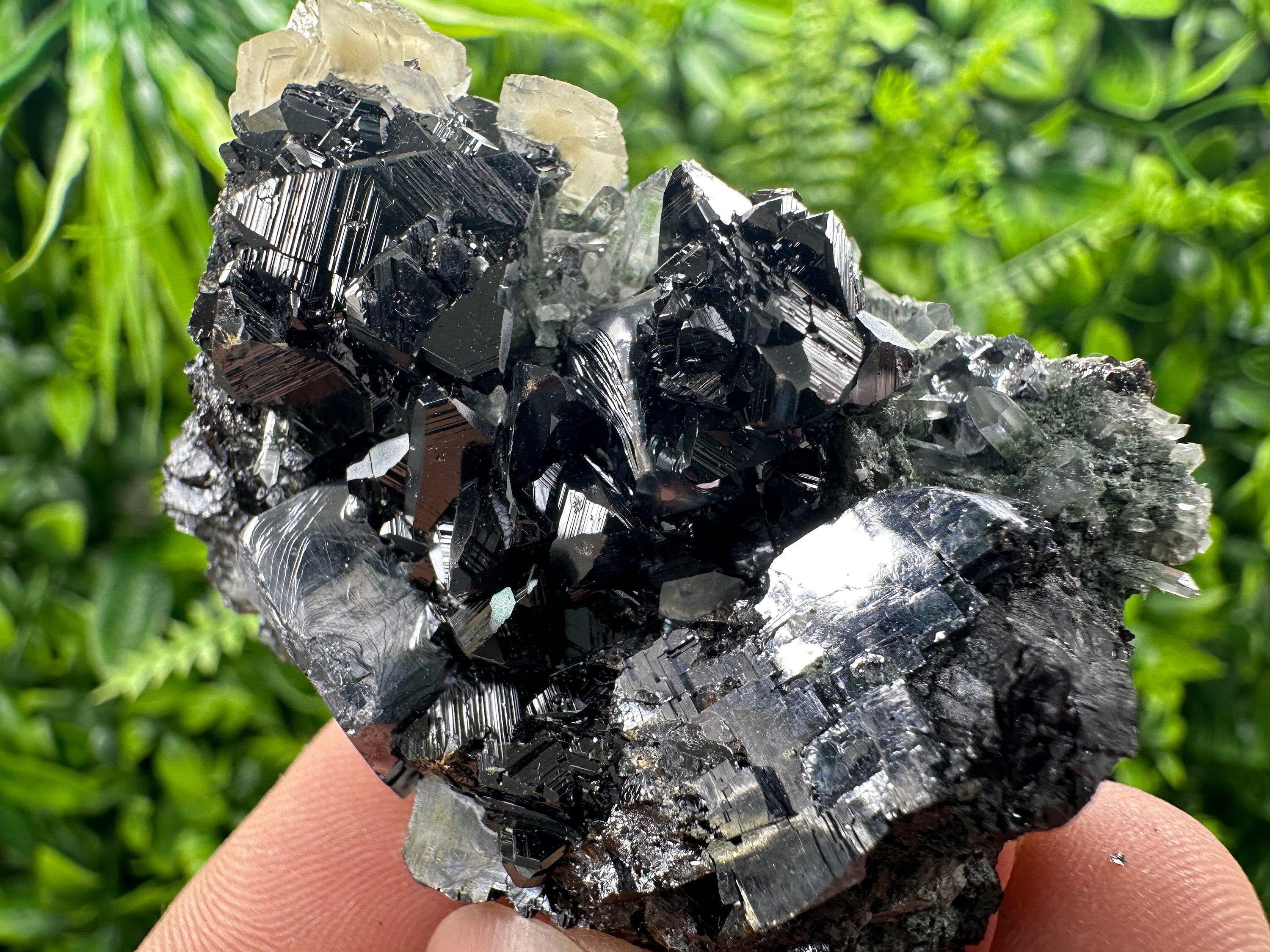 Sphalerite Galena Calcite Cluster, Borieva Mine Mineral Specimen