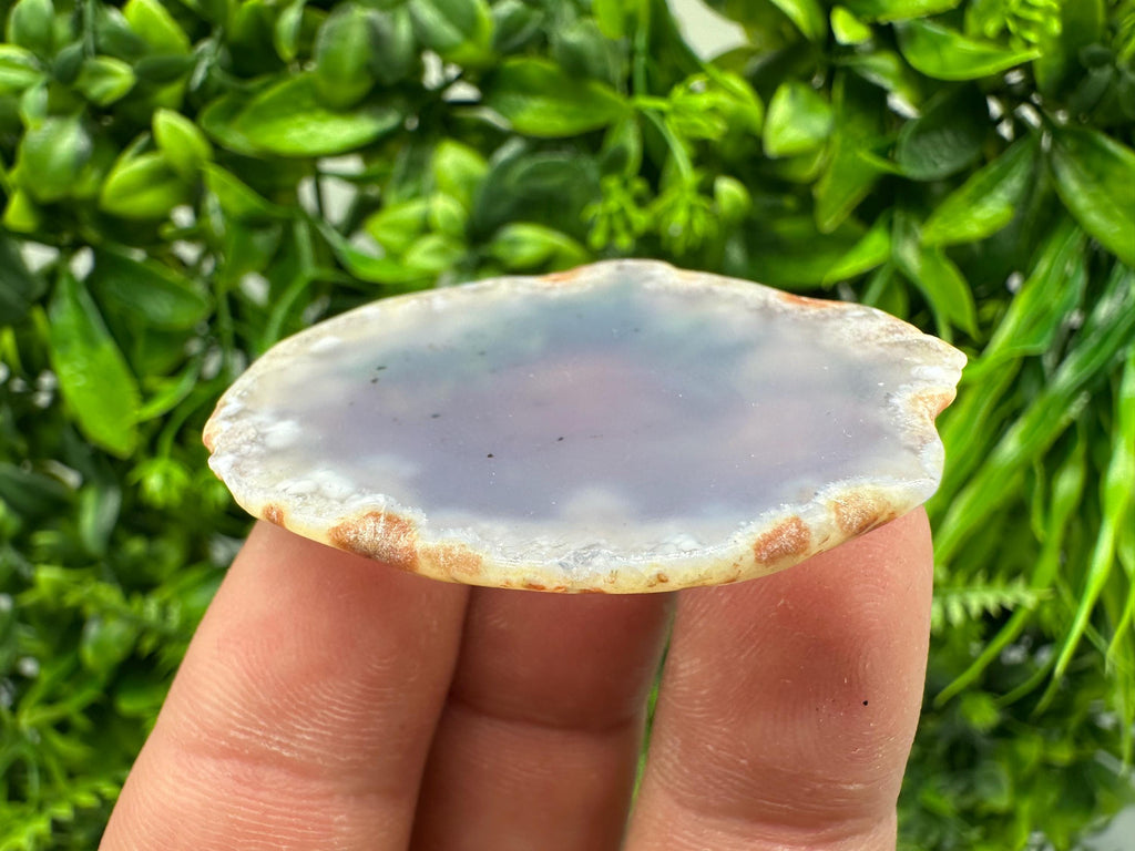 Small Agate Slice: Polished Quartz Crystal Coaster - Spiritual Healing Stone