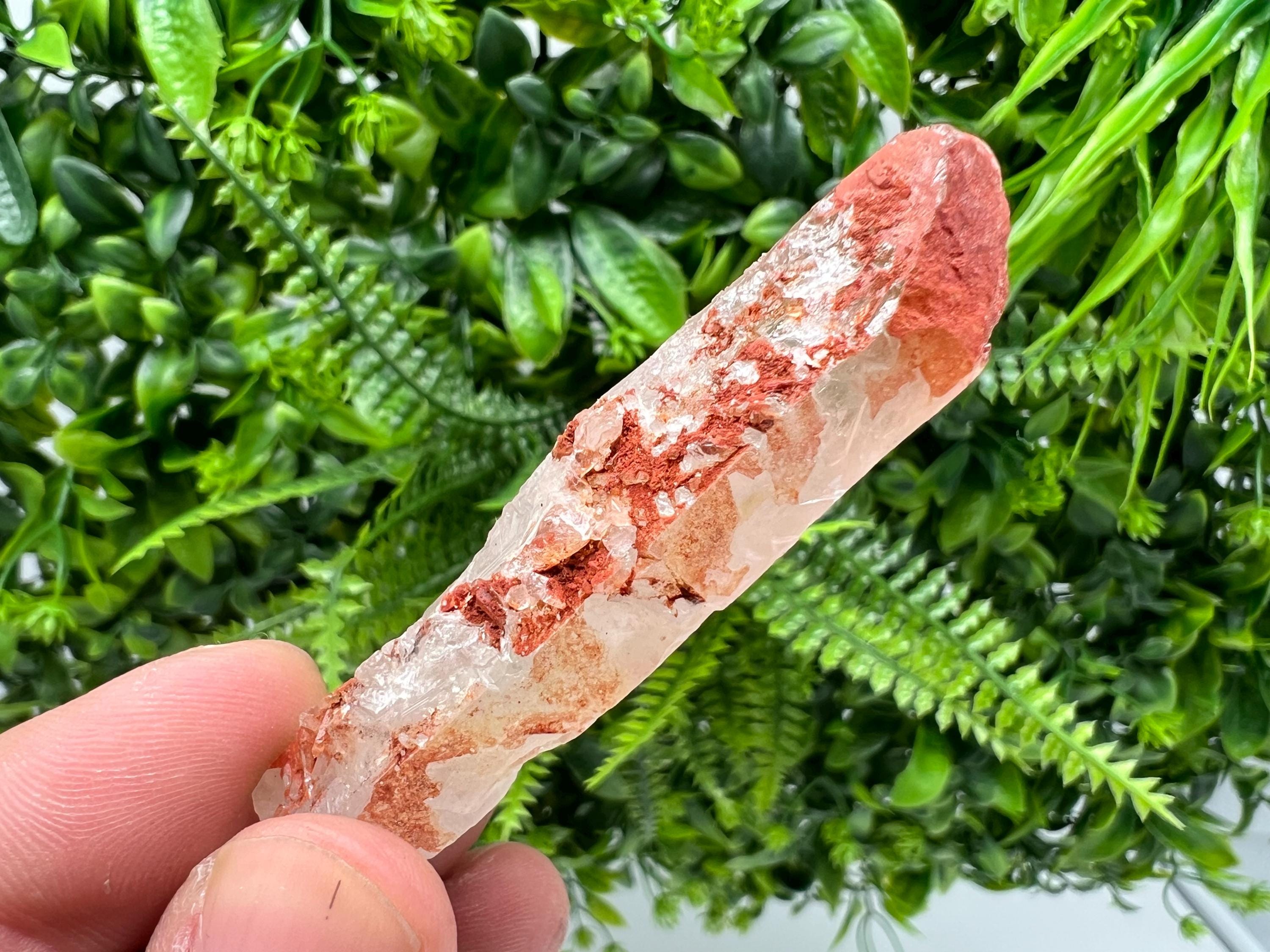 Moroccan Red Phantom Quartz, Hematite Quartz, Natural Crystal Specimen
