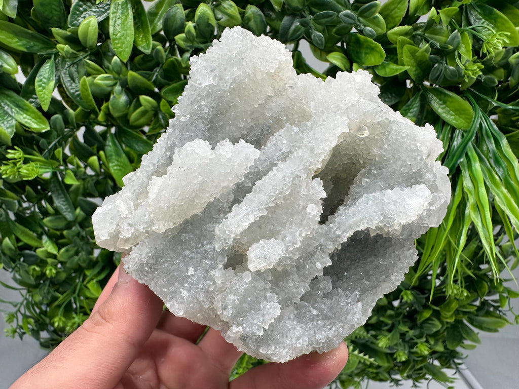 Natural Chalcedony Mineral Specimen: India Crystal Collection, Home Decor