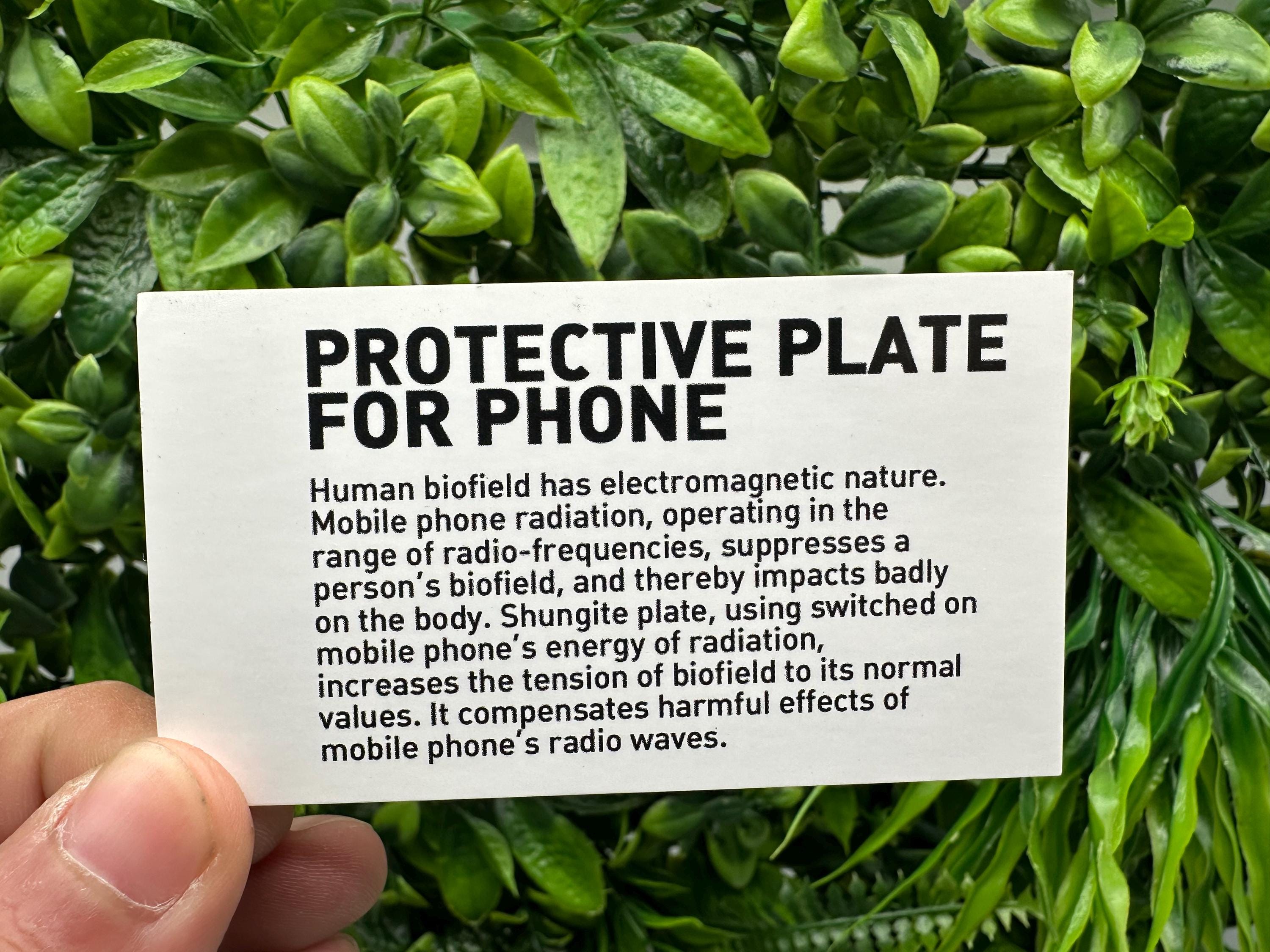 Shungite Phone Sticker, EMF Radiation Protection, Origin Russia