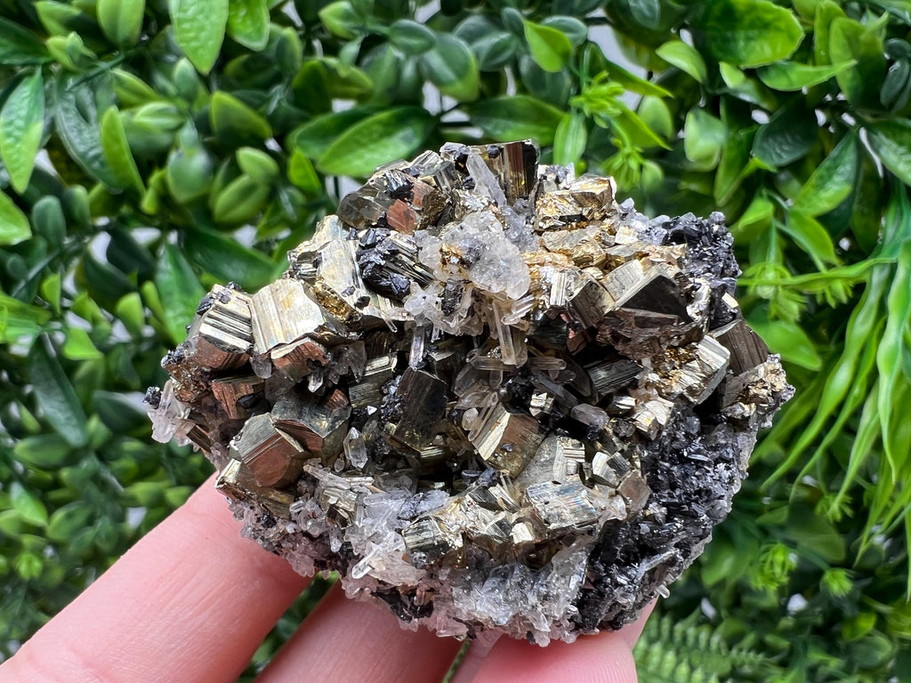 Stunning Pyrite on Quartz,Calcite from Borieva mine,Madan,Bulgaria,natural,collectible mineral specimen,home decor stone,collection crystal