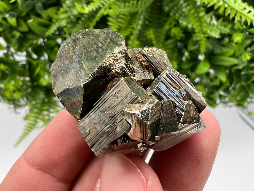 Wonderful Red Pyrite,Hematite,Rainbow Pyrite cluster,from Borieva mine,Bulgaria,natural minerals collection crystal,home decor stone,pyrite