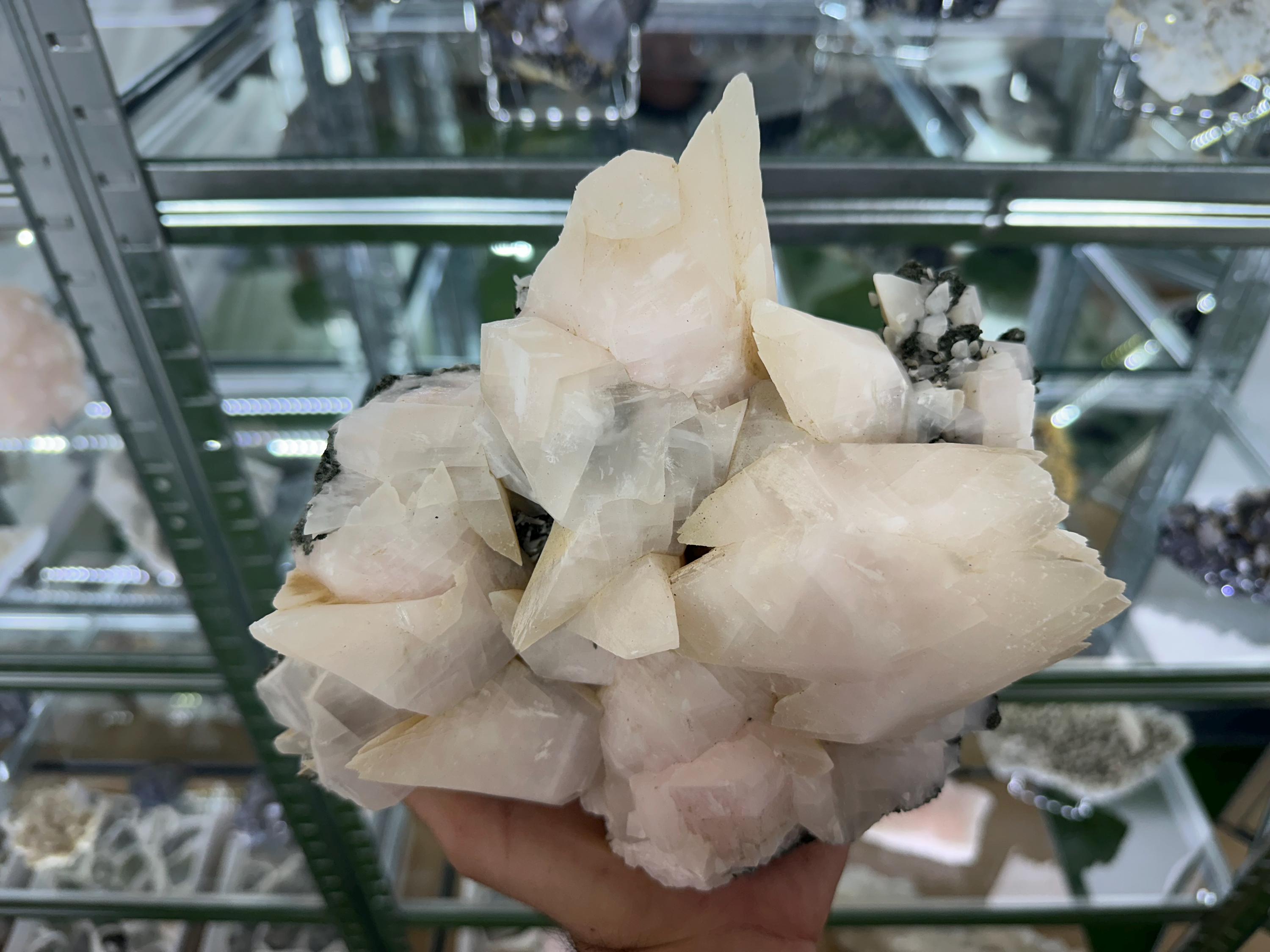 Stunning uv fluorescent Calcite natural minerals souvenir crystal home decor stone gift minerals collection calcite cluster Borieva Bulgaria