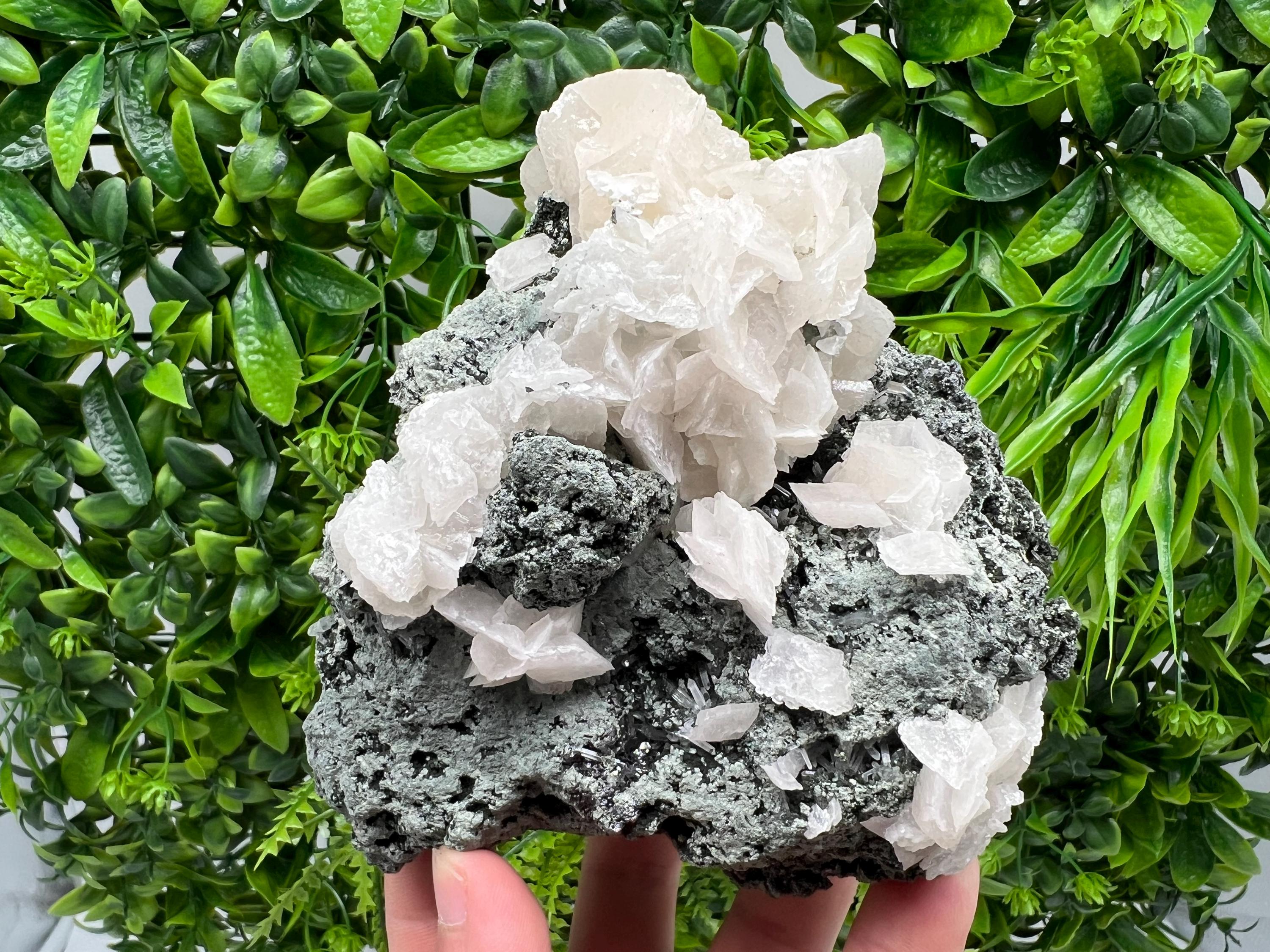 Calcite Quartz on Chlorite Matrix, Borieva Mine Mineral Specimen
