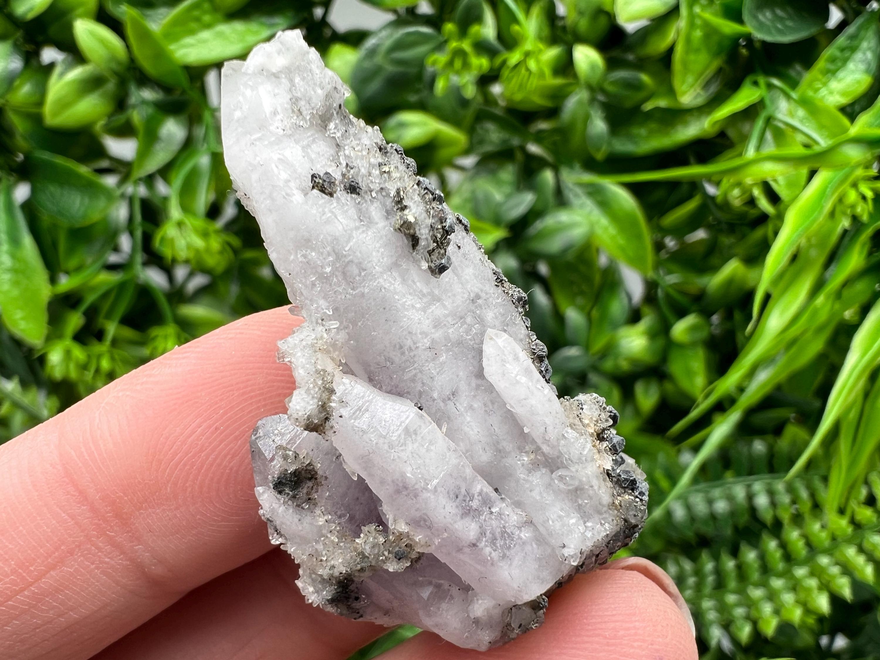 Amethyst Phantom Quartz with Chalcedony and Chlorite - Djurcovo Laki, Bulgaria