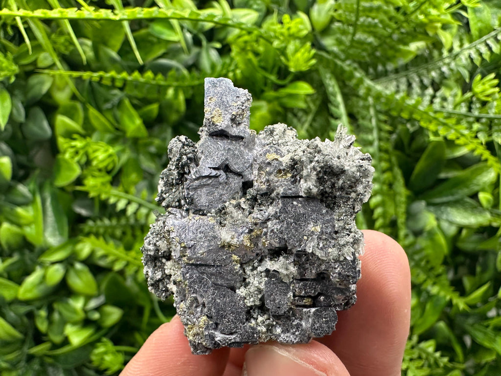 Pyrite on Galena with Quartz, Borieva Mine Mineral Specimen