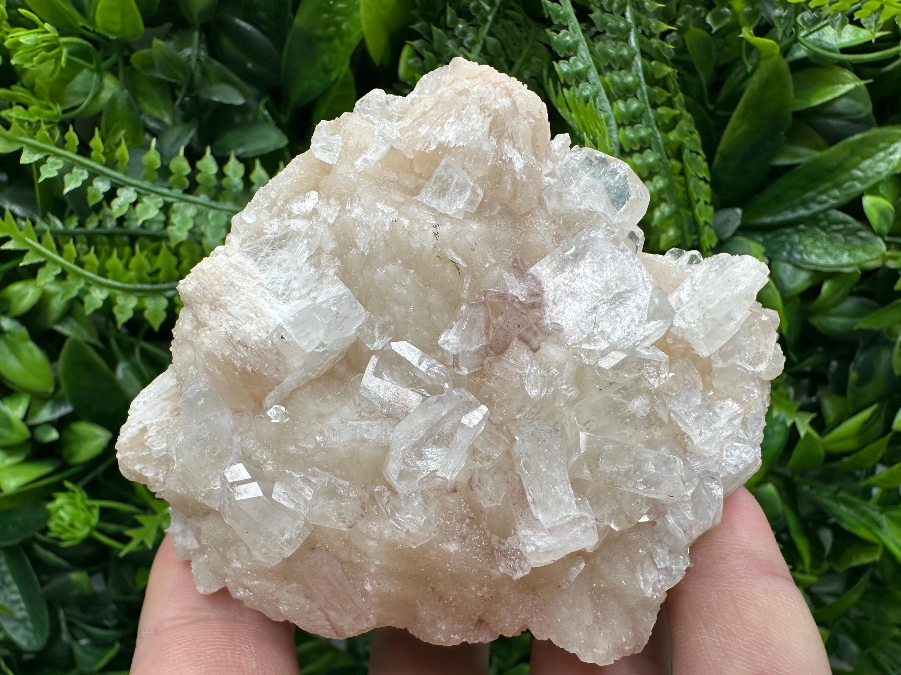 Apophyllite Stilbite on Chalcedony, India Mineral Specimen (9/7/6 cm)