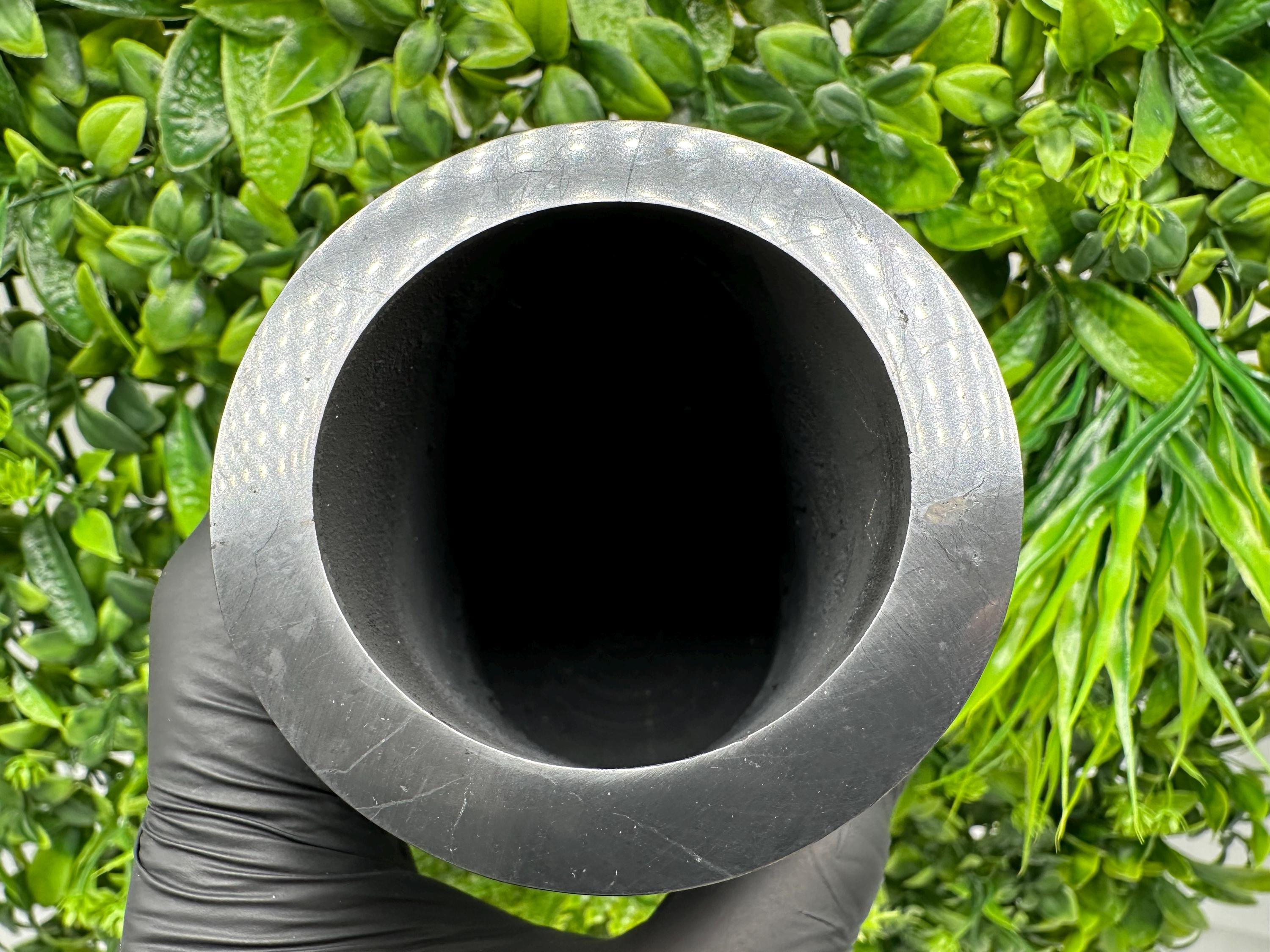 Shungite Cup (100mm): Polished Stone Water Cup, Chakra Healing