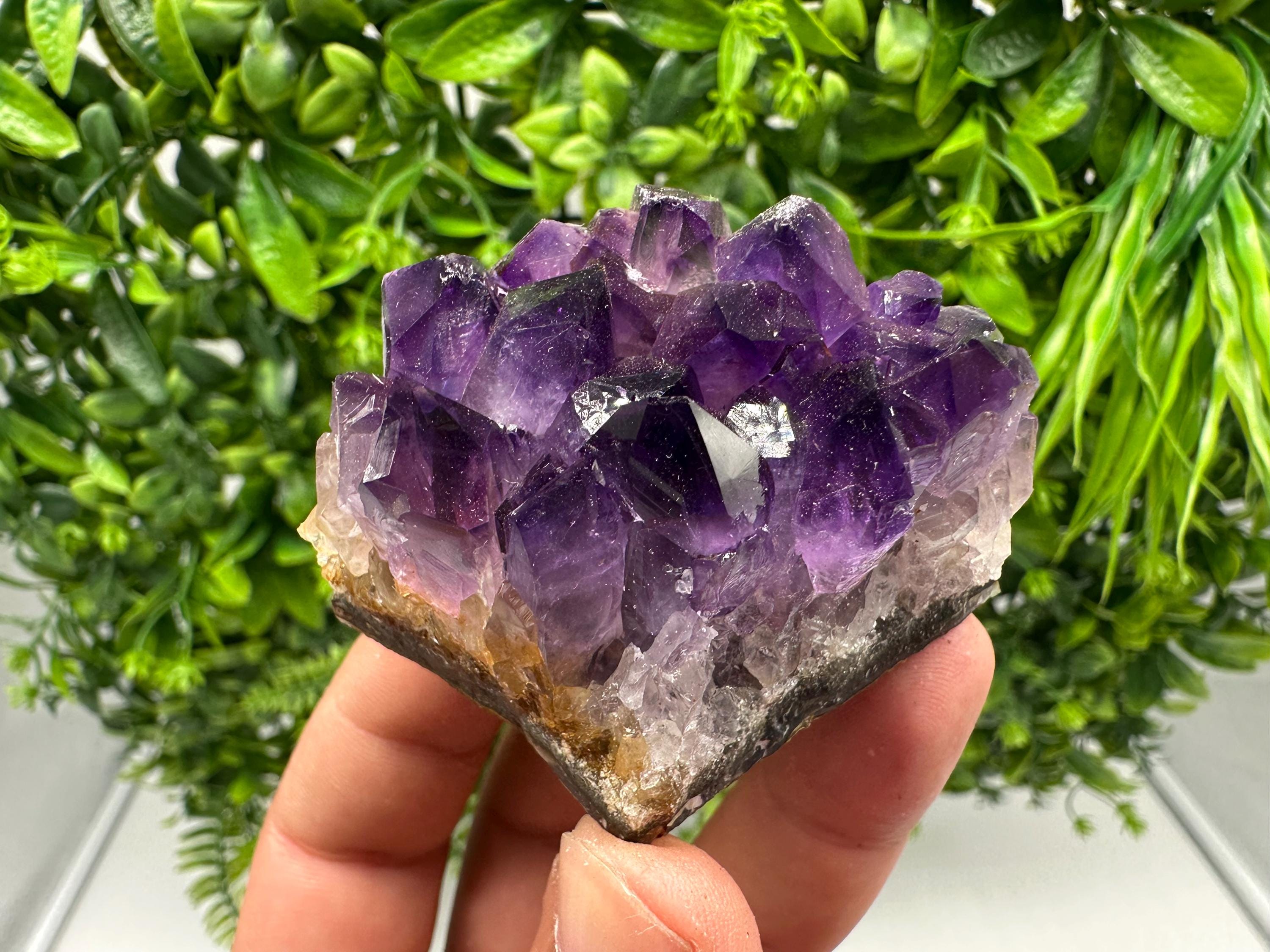 Natural Purple Amethyst Crystal Cluster from Uruguay