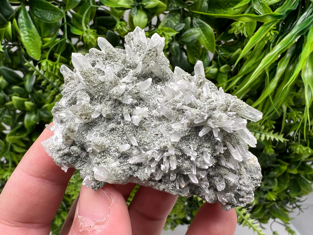 Green Quartz Specimen: Chlorite and Sphalerite Inclusions, Madan Bulgaria