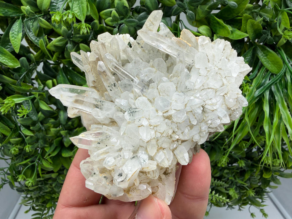 Quartz inclusions Chlorite and Sphalerite/ Natural minerals/ Souvenir crystal gift minerals famous Krushev dol/Madan