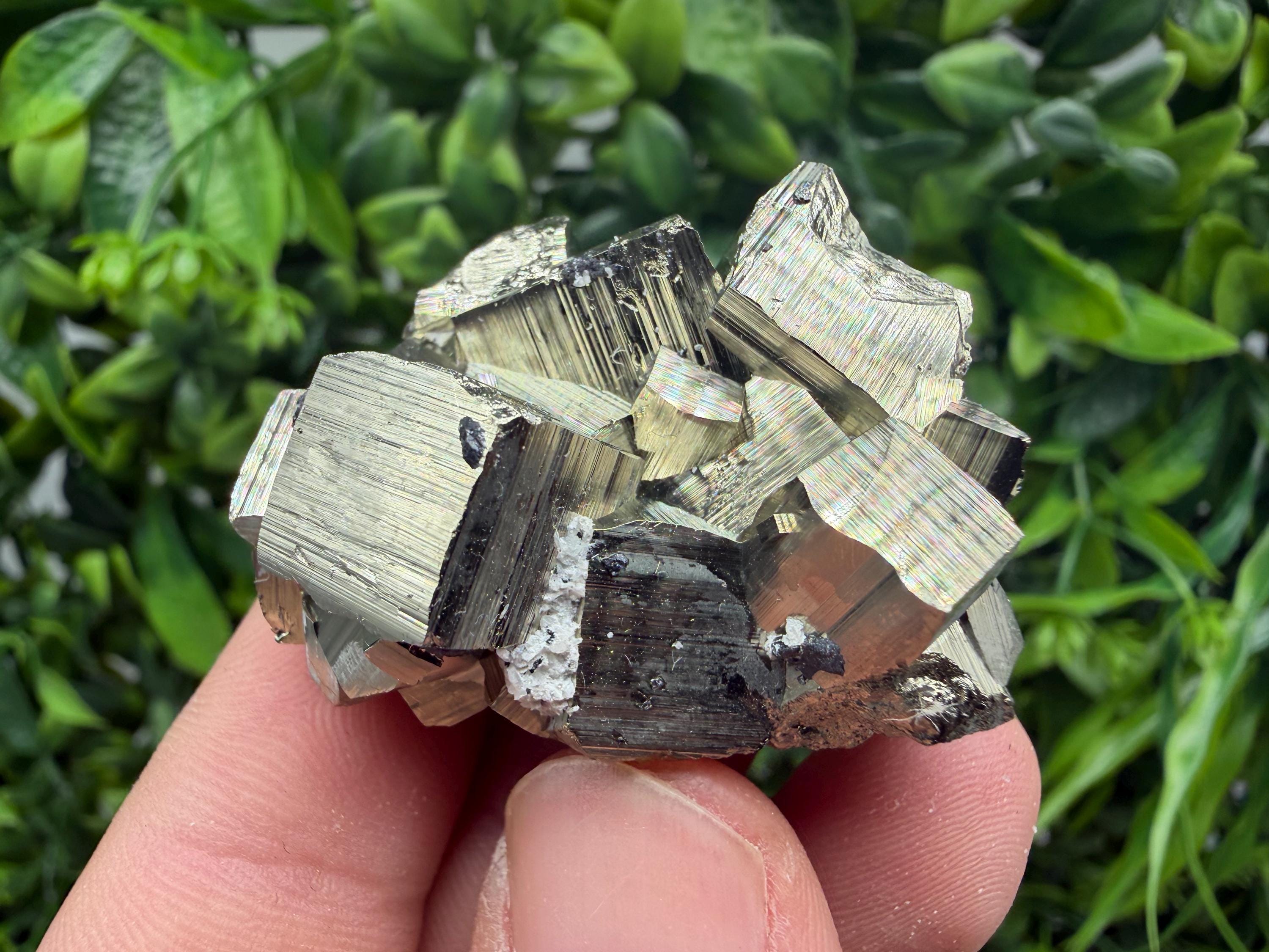 Rare Floating Pyrite Cluster, Fool’s Gold Crystal Decor