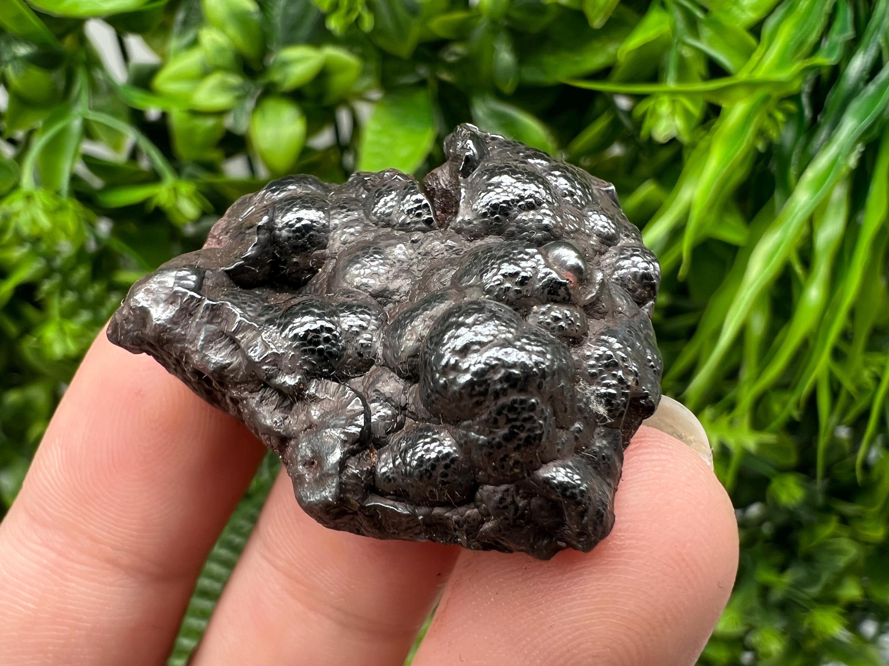 Botryoidal Black Hematite Specimen: Moroccan Crystal, Chakra Reiki