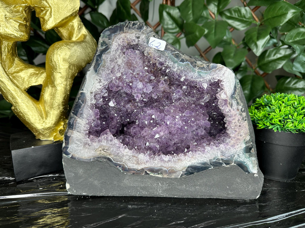 Large Amethyst Geode, Brazil Mineral Specimen, Purple Quartz