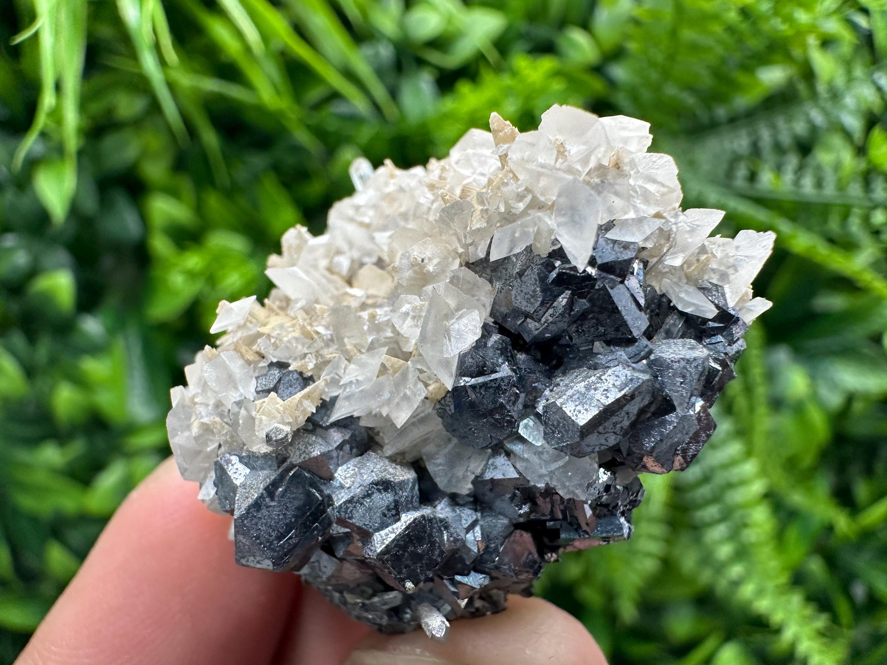 Galena Spinel with Quartz and Calcite, Borieva Mine Mineral Specimen