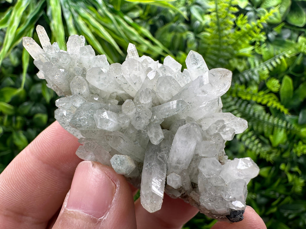Green Quartz Specimen: Chlorite and Sphalerite Inclusions, Madan Bulgaria