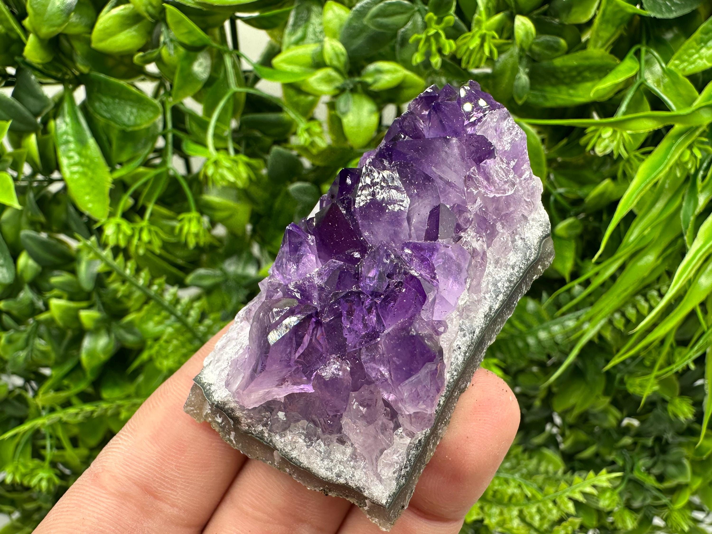 Uruguay Amethyst Cluster: Natural Purple Quartz Crystal, Home Decor
